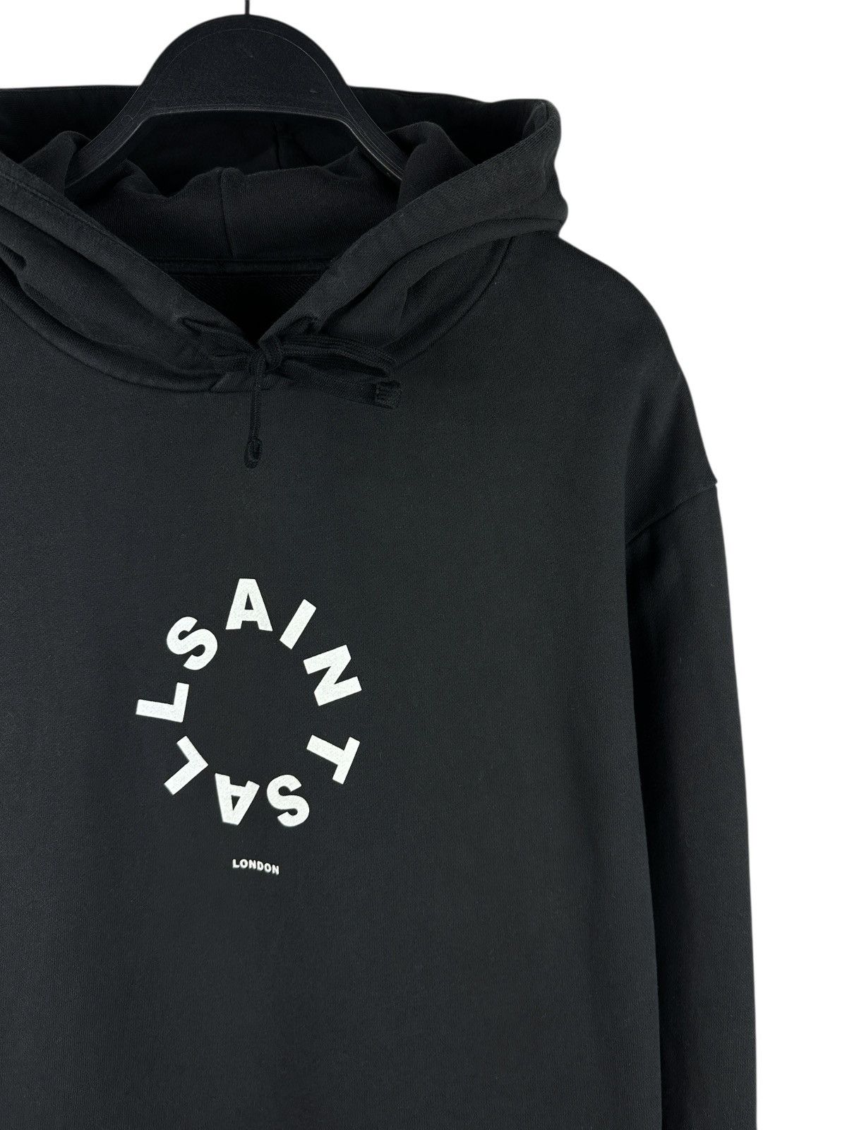 Allsaints AllSaints Tierra Oth Oversized Mens Hoodie Black Circle Logo Size US XS / EU 42 / 0 - 9 Thumbnail