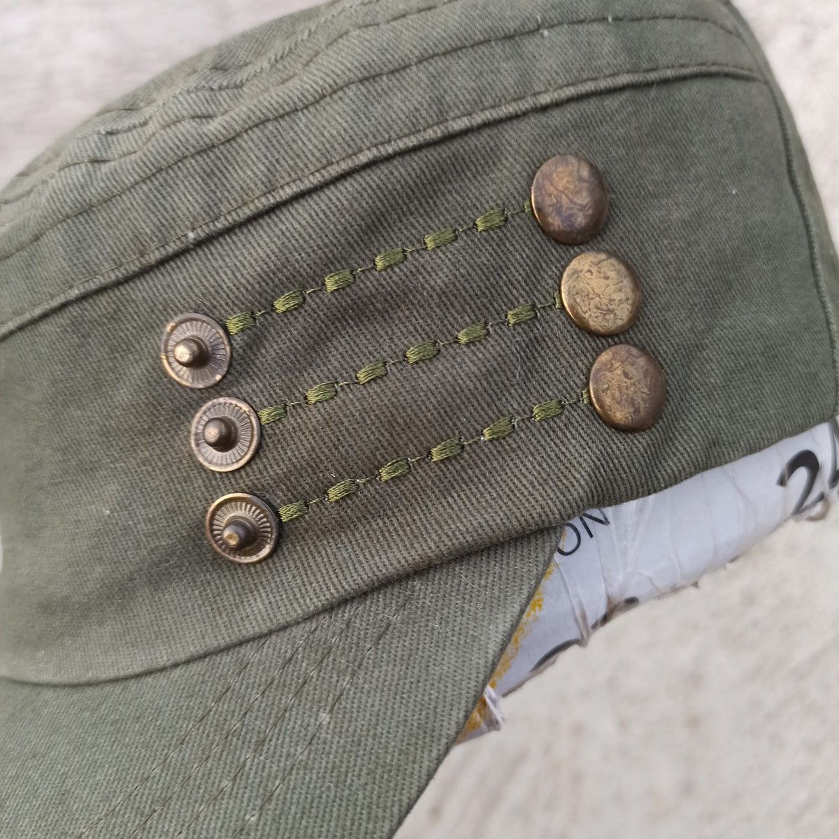Unsound Rags Army green cadet hat. Unique design Size ONE SIZE - 5 Thumbnail