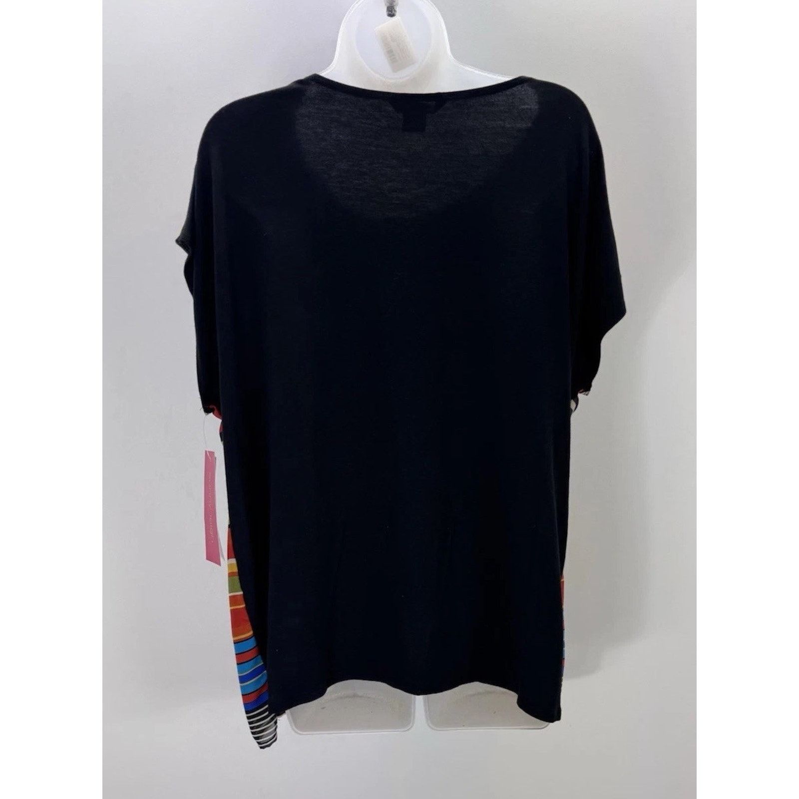 Other Sunny Leigh Chiffon Striped Rayon Jersey Knit Blouse NWT X-L Size XL / US 12-14 / IT 48-50 - 3 Thumbnail