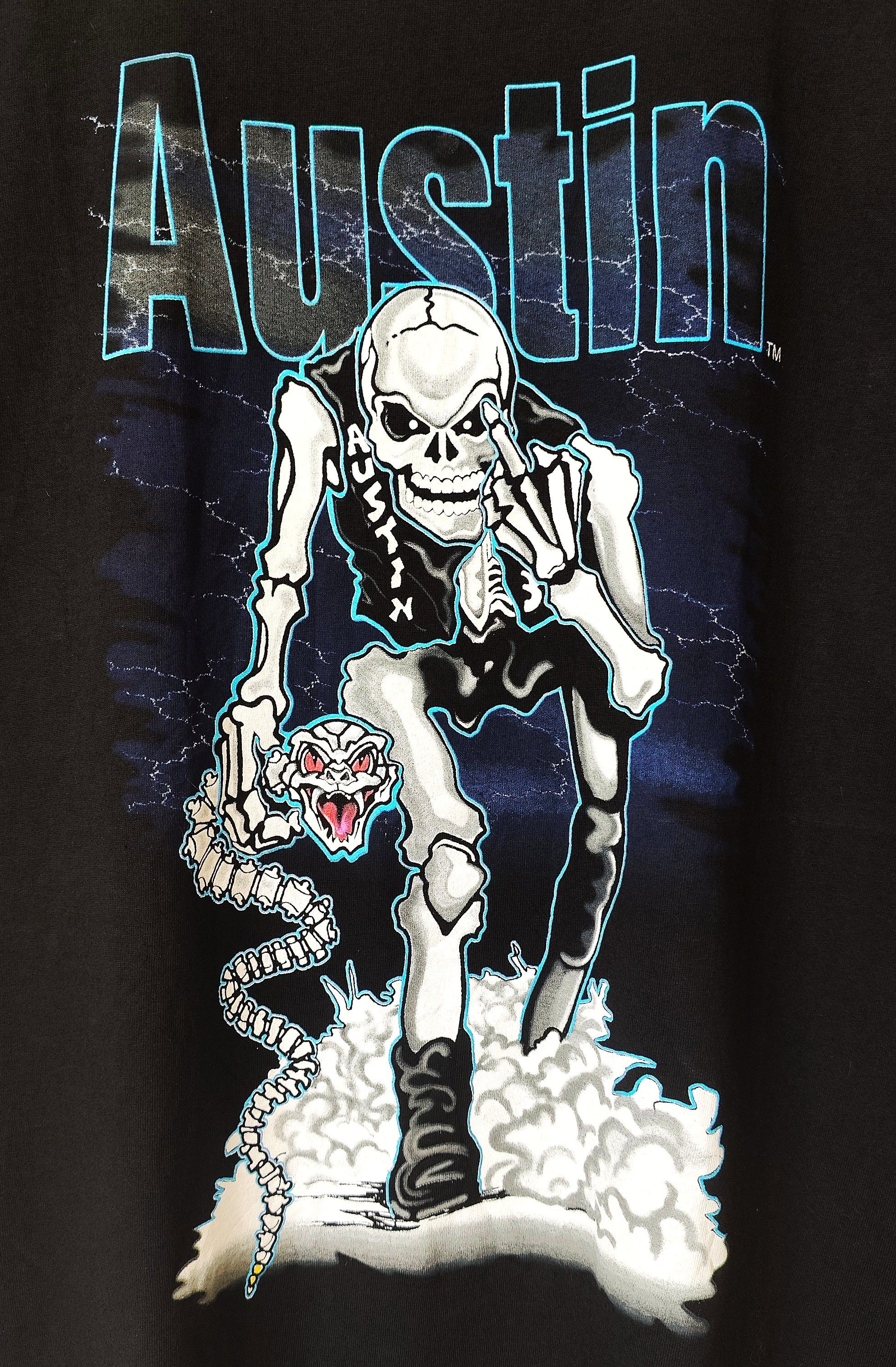 Vintage Steve Austin Stone Cold 90s Bad to Bonz Vintage WWE Tshirt Size US XL / EU 56 / 4 - 4 Thumbnail