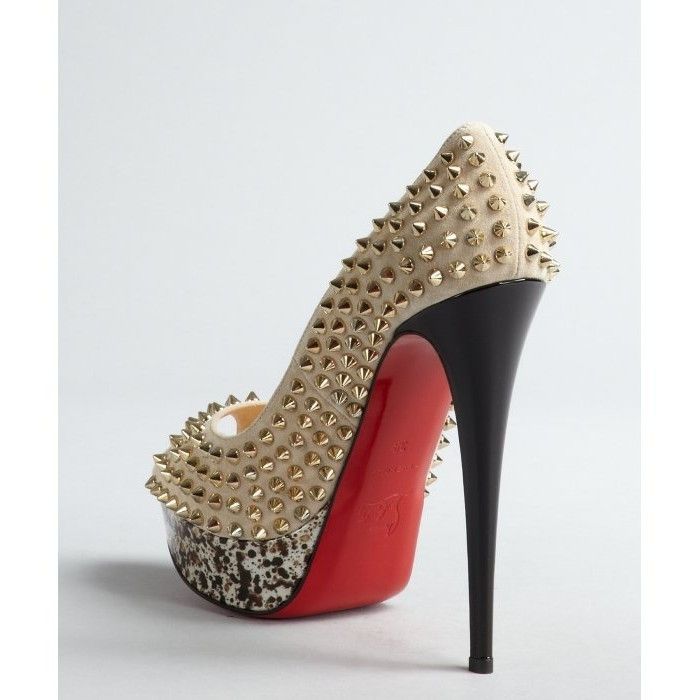 Christian Louboutin Platform Lady Peep Spike Studded Shoes in EU 40.5 / US 10.5 Size US 10.5 / IT 40.5 - 3 Thumbnail