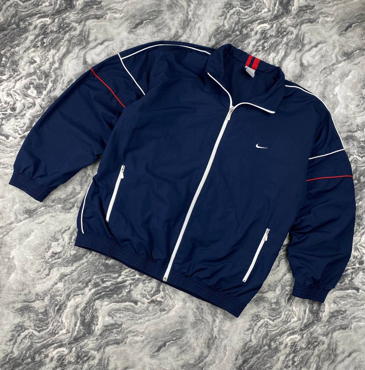 Nike Nike Tracksuit Jacket And Pants Striped Swoosh Size US XL / EU 56 / 4 - 2 Thumbnail