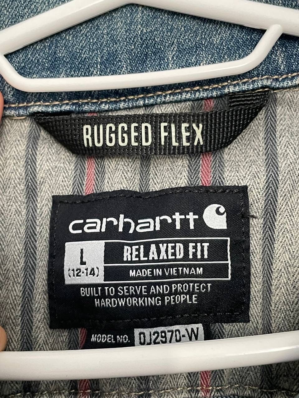 Carhartt × Vintage Carhartt Vintage Jeans Jacket Small Center Logo Y2K Size L / US 10 / IT 46 - 9 Thumbnail