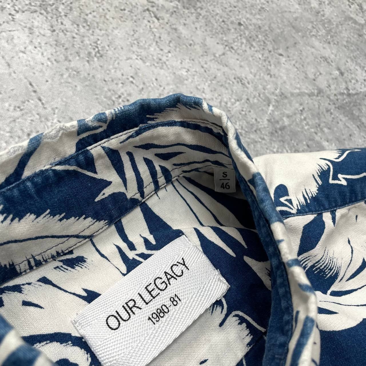 Our Legacy Our Legacy 1980-81 Floral Indigo Long Sleeve Shirt Size S Size US S / EU 44-46 / 1 - 7 Thumbnail