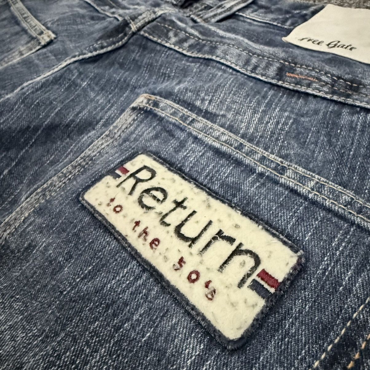 Seditionaries Vintage Japanese Patch Work Free Gate Whisker Clawmark Denim Size US 32 / EU 48 - 9 Thumbnail