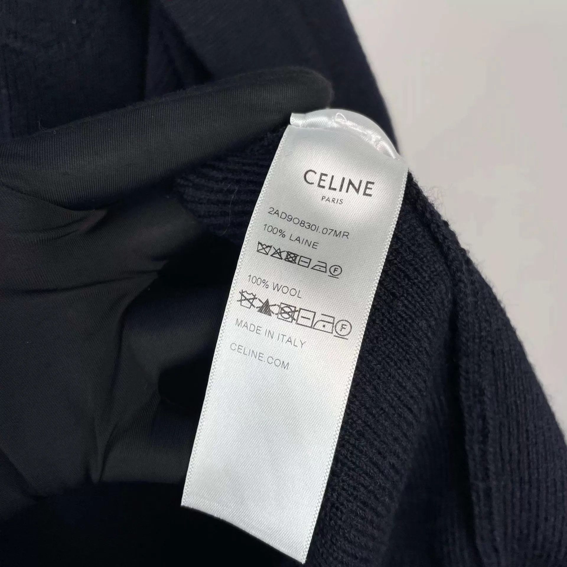 Celine 98 New Celine embroidered logo wool knit cardigan M Size M / US 6-8 / IT 42-44 - 4 Thumbnail
