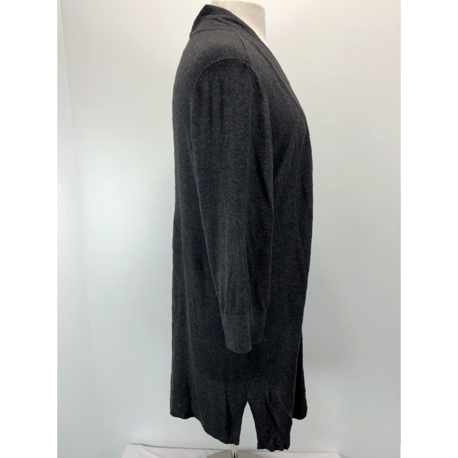 Vintage VINTAGE Chico's Women's Cardigan Sweater XL Gray Lightweight Open Front Duster Knit Fall 90s Size XL / US 12-14 / IT 48-50 - 4 Thumbnail