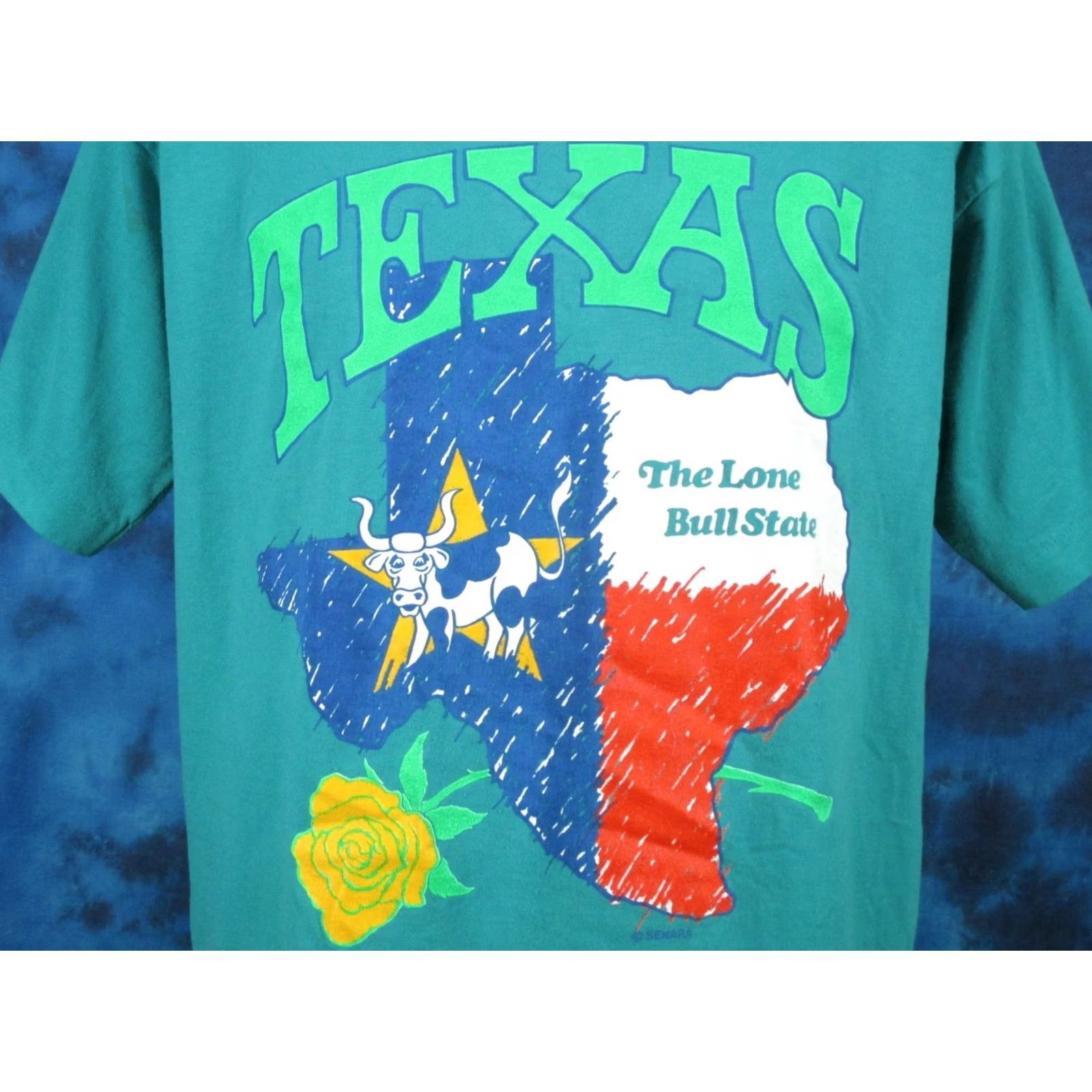 Vintage VINTAGE 80s TEXAS THE LONE BULL STATE T-Shirt LARGE/XL cowboy star single stitch Size US L / EU 52-54 / 3 - 3 Thumbnail
