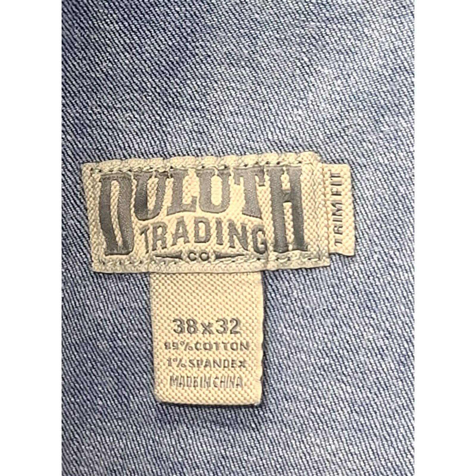 Vintage Duluth Mens Jeans 38x32 Flex Weekender Trim Fit Straight Leg Stretch Denim 5-Pocket Regular Rise Blue Cotton Spandex Durable USA Style Jeans Mens Size US 38 / EU 54 - 3 Thumbnail