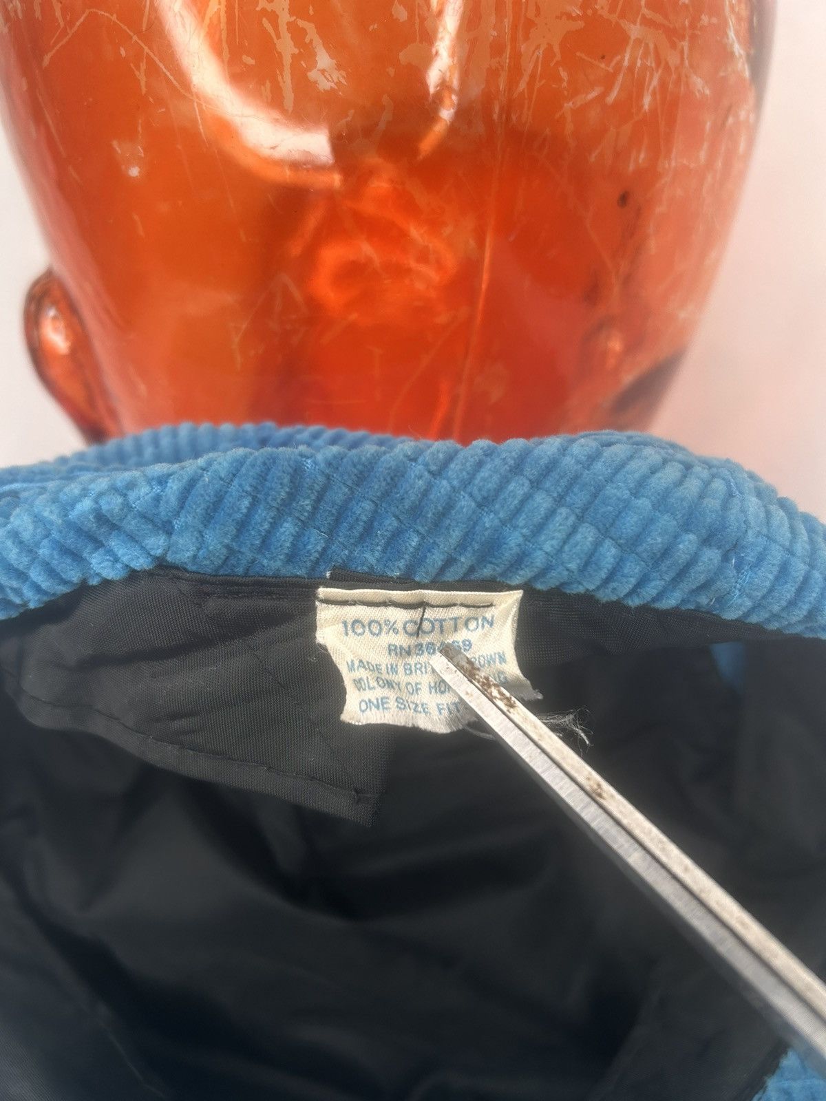 Vintage Vtg 90’s Teal Corduroy Flat Cap Hat 100% Cotton Size ONE SIZE - 5 Thumbnail