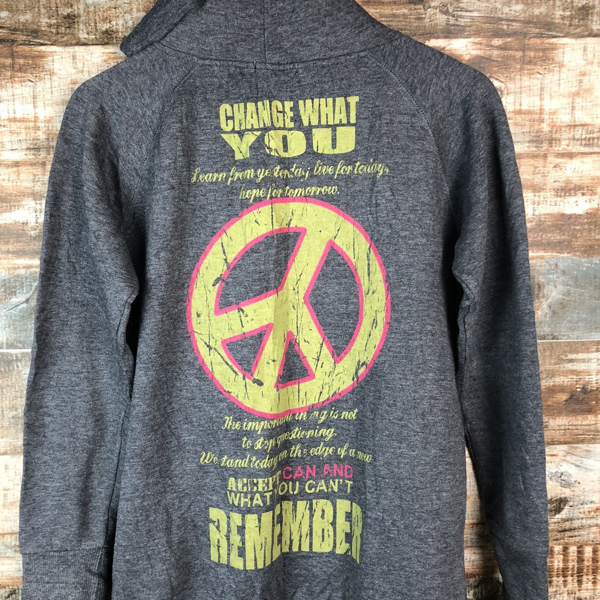 Japanese Brand Colza The World Remember Grey Hoodie #A2028 Size M / US 6-8 / IT 42-44 - 16 Thumbnail