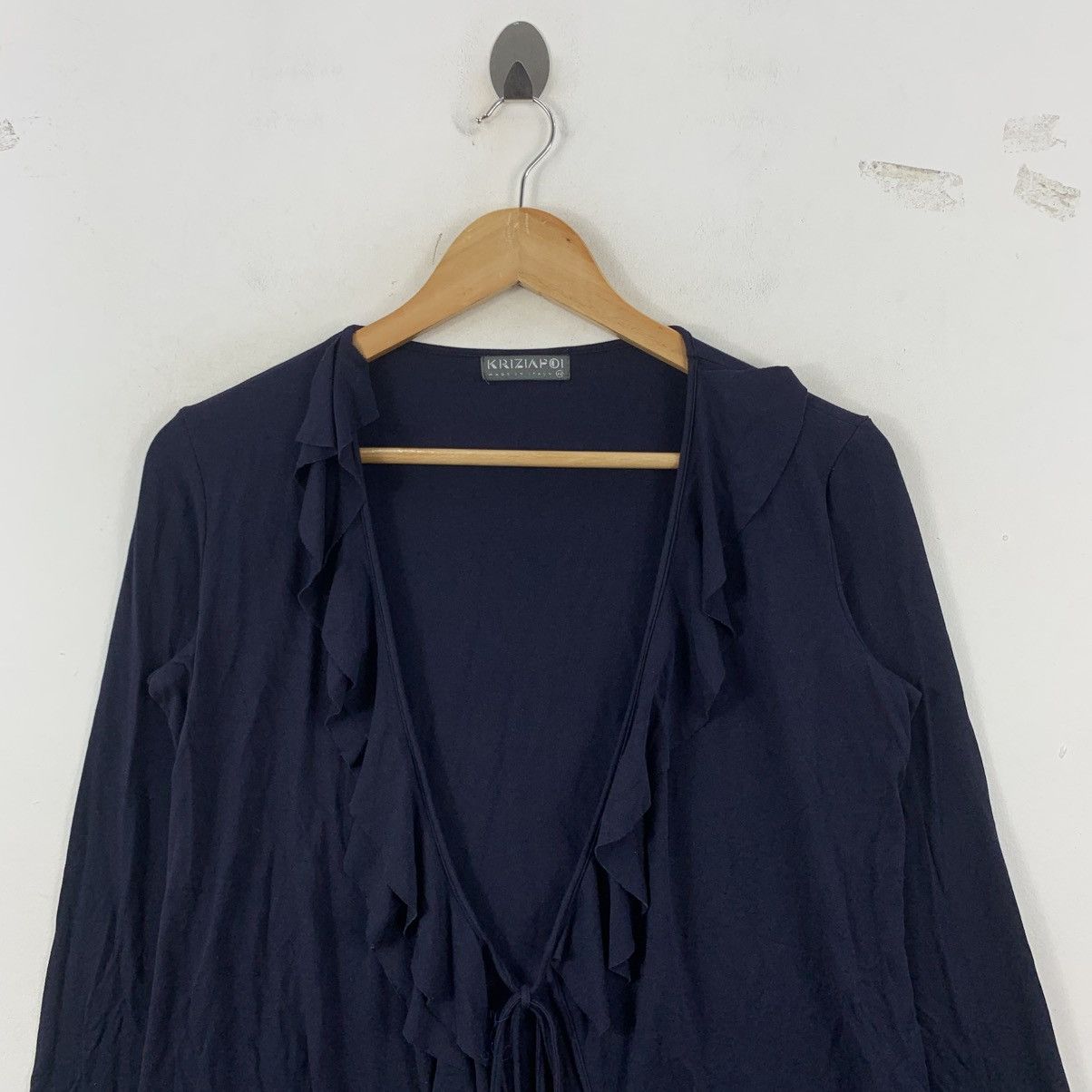 Krizia KRIZIA POI Italian Brand String Wool Cardigan Size S / US 4 / IT 40 - 3 Thumbnail