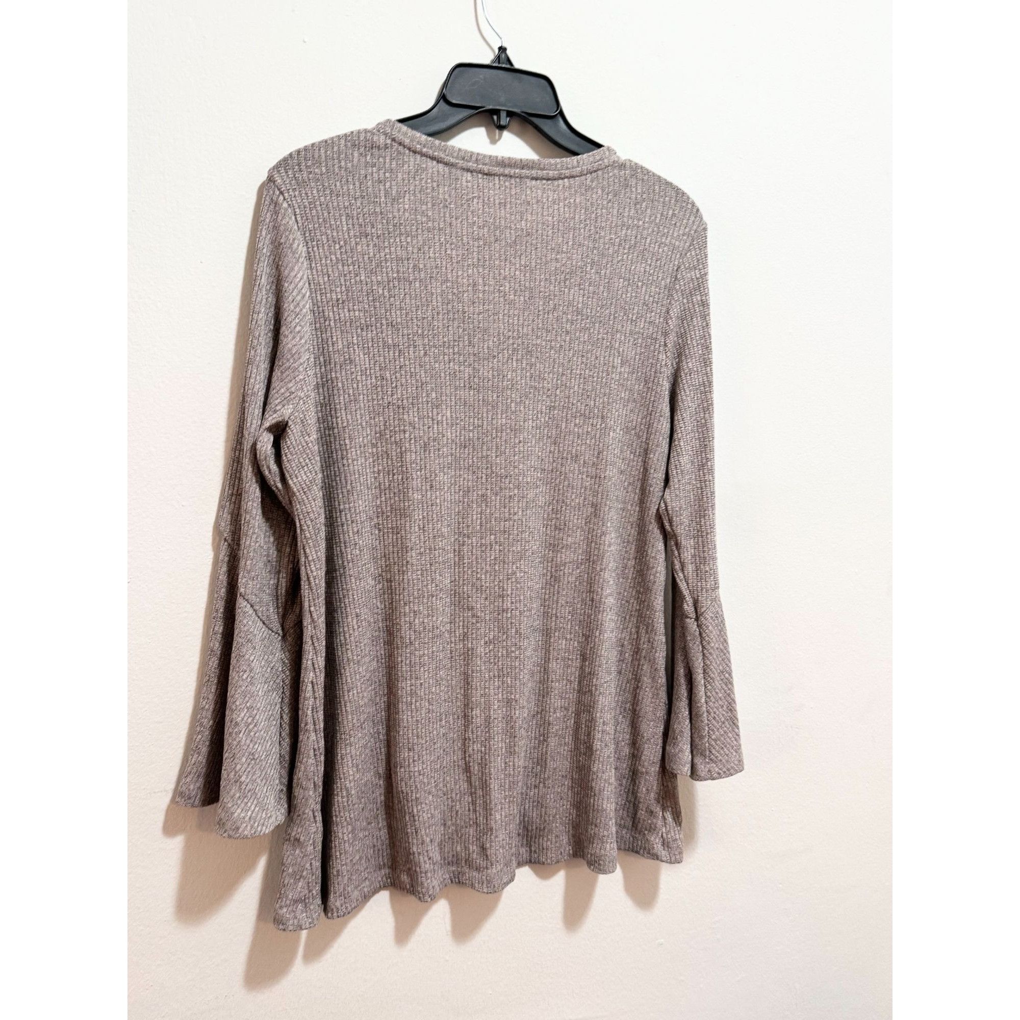 Halston H by Halston thermal waffle knit long sleeve top shirt sweat Size L / US 10 / IT 46 - 5 Thumbnail