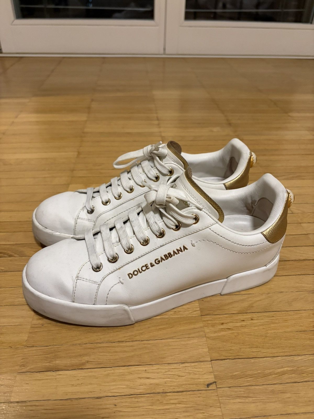 Dolce & Gabbana Dolce & Gabbana white gold Sneaker Size US 8 / IT 38 - 1 Thumbnail