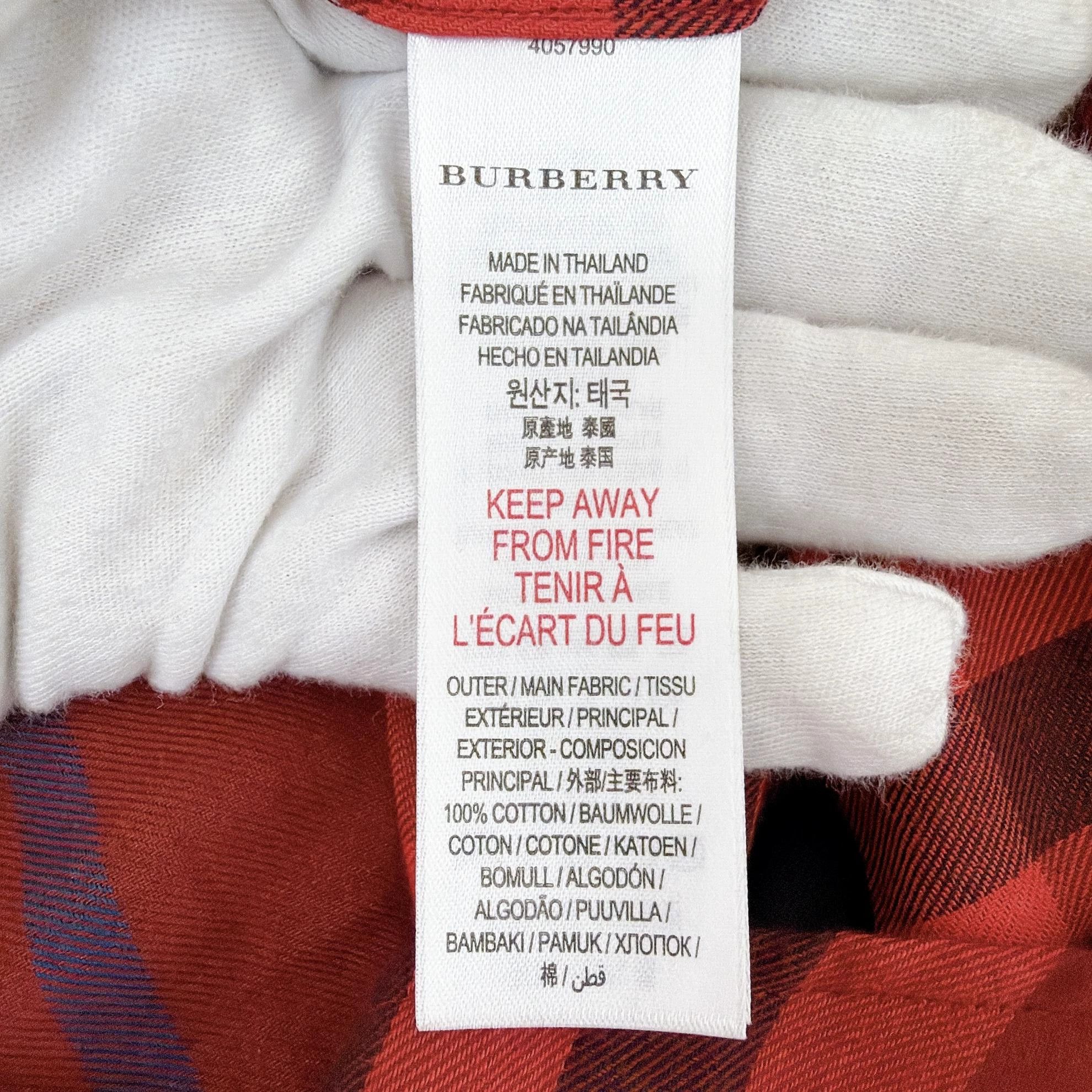 Burberry Burberry Red Check Shirt 14Y Size XS / US 0-2 / IT 36-38 - 8 Thumbnail