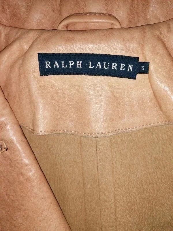 Polo Ralph Lauren × Ralph Lauren Ralph Lauren Jacket Bomber Leather Bike Biker Moto Pocket Size S / US 4 / IT 40 - 4 Thumbnail