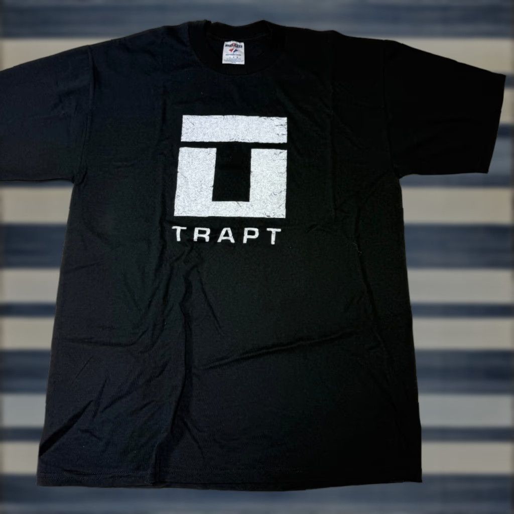Jerzees VINTAGE TRAPT Shirt Cotton Black Music Rock Band Tee Adult XL Dad Hard Rock Y2K Mens Size US L / EU 52-54 / 3 - 1 Thumbnail