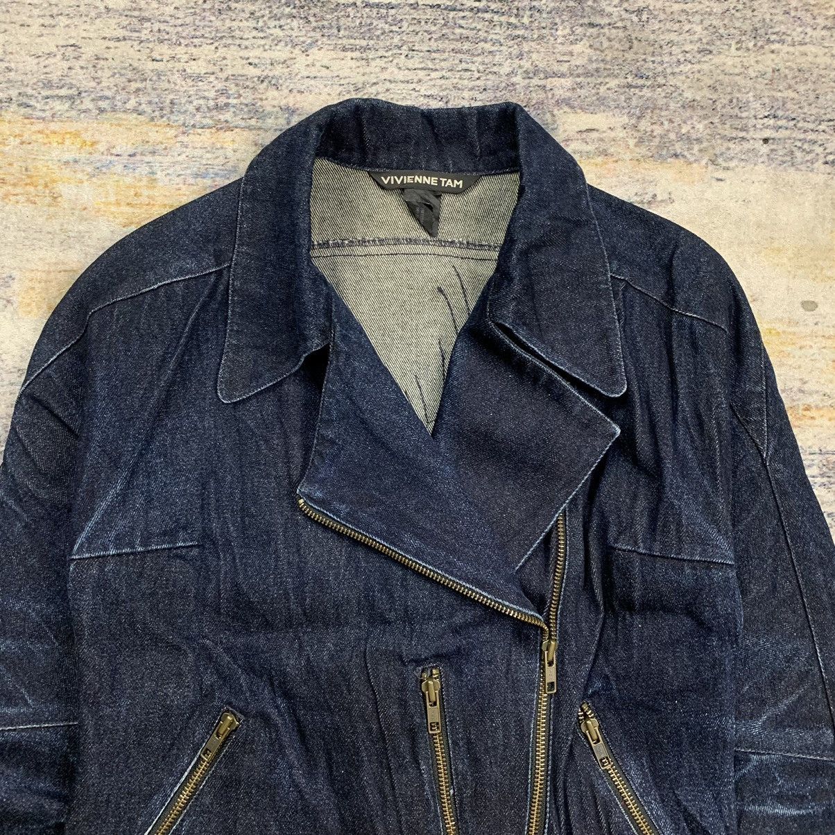 Japanese Brand × Vivienne Tam Vintage Viviene tam phoenix patches bikers denim jacket Size XS / US 0-2 / IT 36-38 - 6 Thumbnail