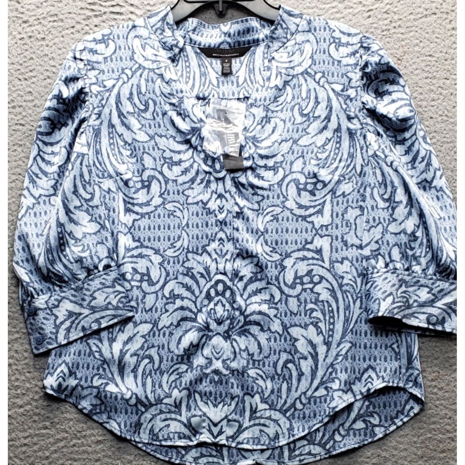 White House Black Market White House Black Market Blouse Womens Size 6 Damask Button Front Shacket? Size M / US 6-8 / IT 42-44 - 2 Thumbnail