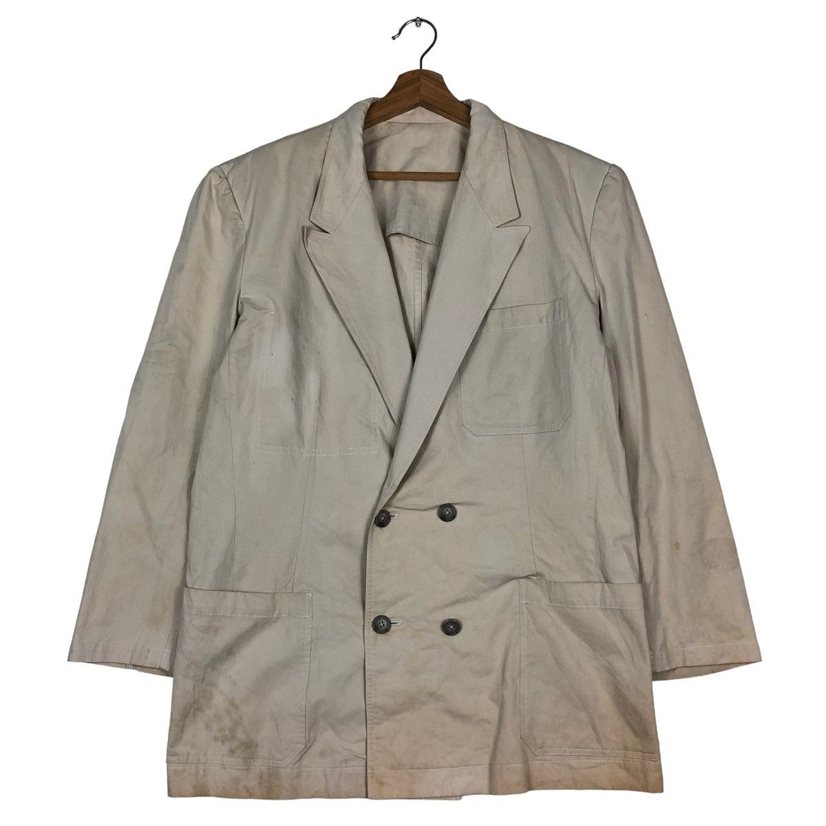 Yohji Yamamoto 🔥VINTAGE Y’S FOR MEN CHORE JACKET DOUBLE BREAST Size US S / EU 44-46 / 1 - 1 Thumbnail