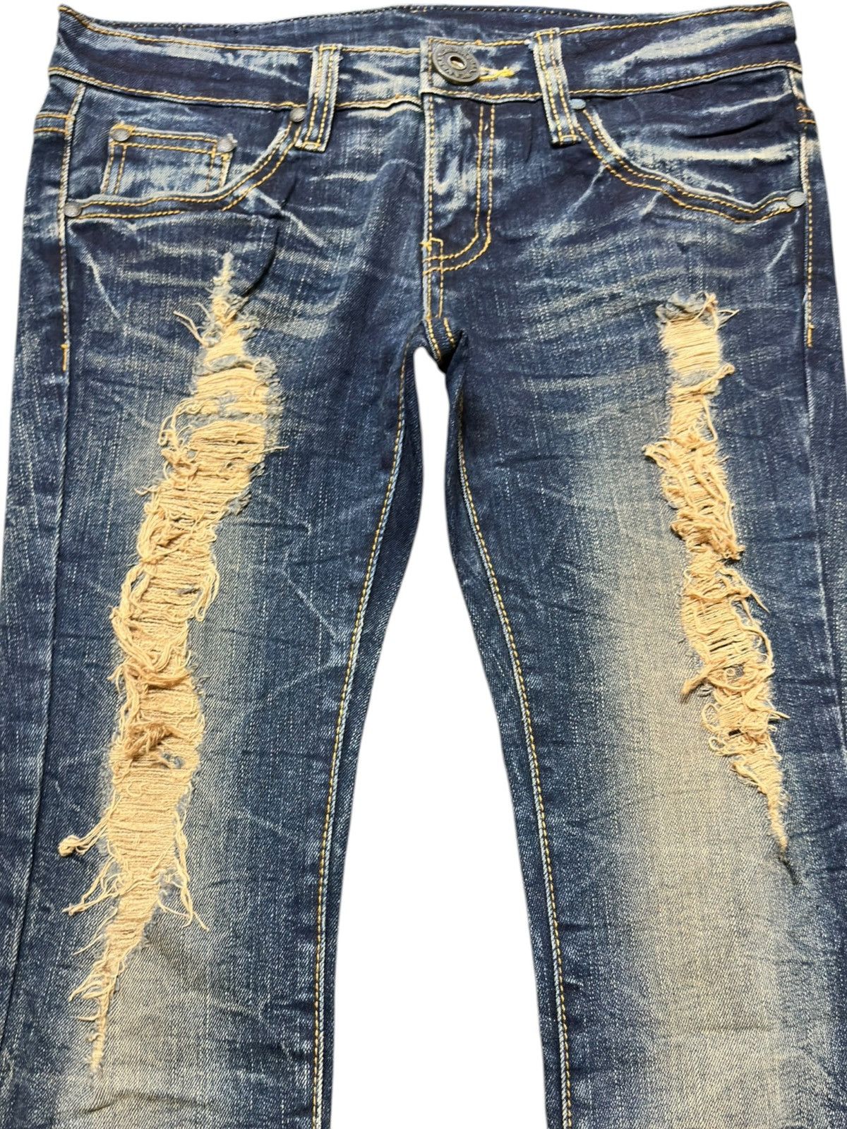 Hysteric Glamour Vintage d.i.a Flare Mudwasj Ripped Distressed Denim Size US 29 - 2 Thumbnail