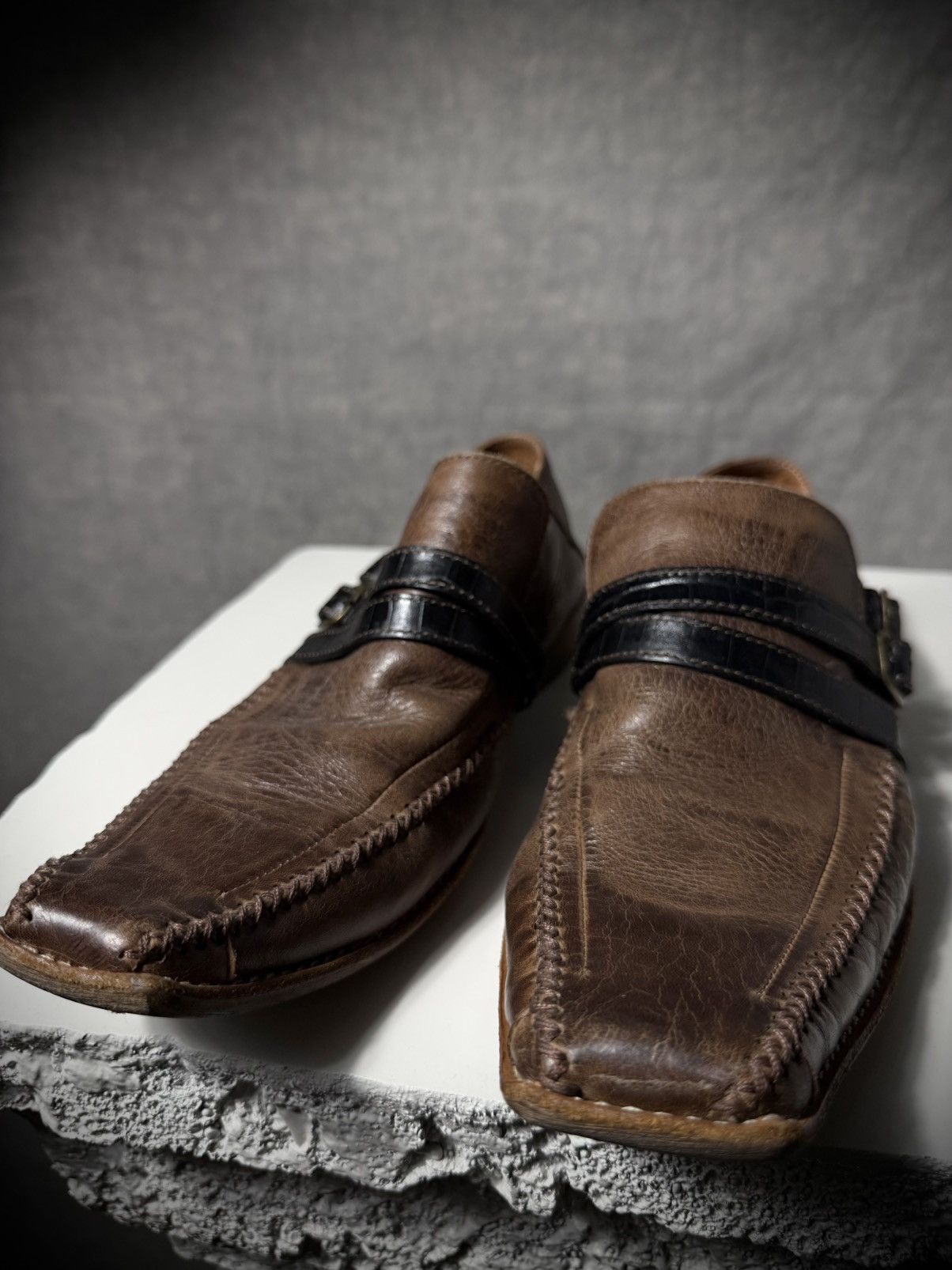 Japanese Brand Whoop de doo Double Strap Leather Shoes Size US 8 / EU 41 - 9 Thumbnail