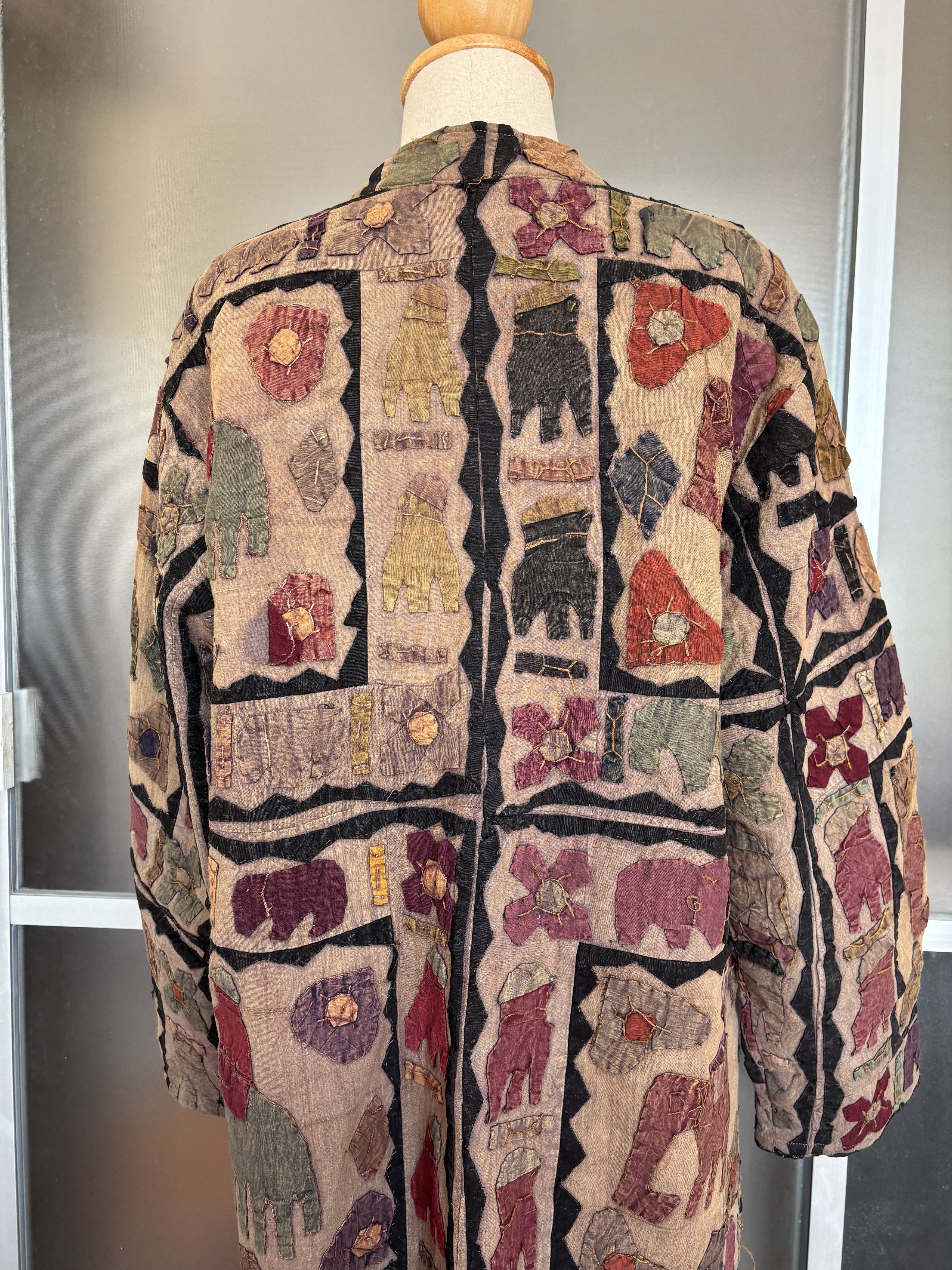 Handmade Vintage Indian Patchwork Handmade Long Winter Women Dress Size S / US 4 / IT 40 - 10 Thumbnail