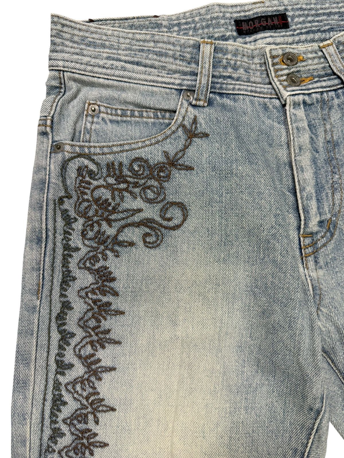 Morgan Homme Flared Jeans Japan Morgan Homme Faded Nice Design Denim Size US 29 - 5 Thumbnail