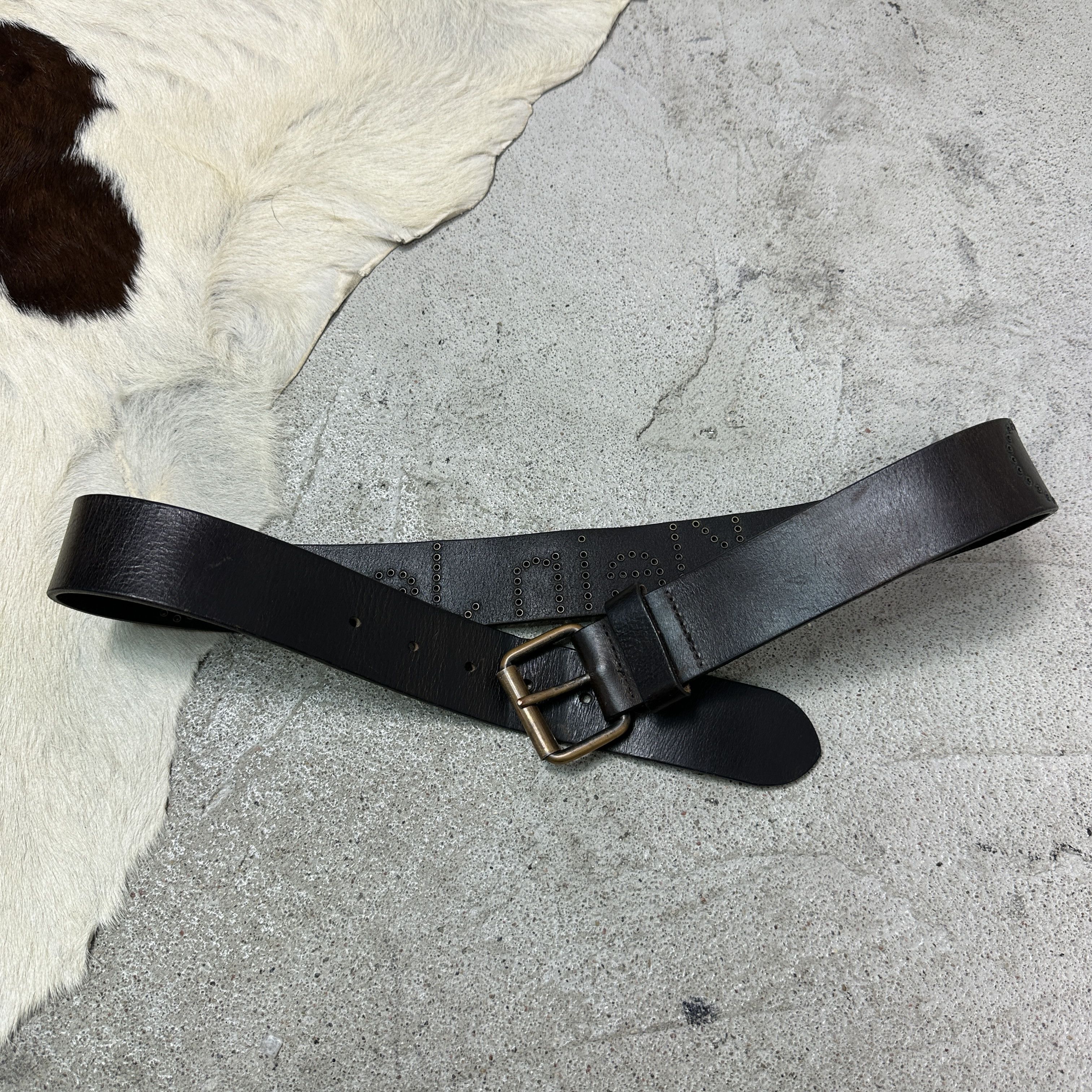 Calvin Klein Vintage Leather Unisex Studded Calvin Klein Belt Y2K Size ONE SIZE - 4 Thumbnail