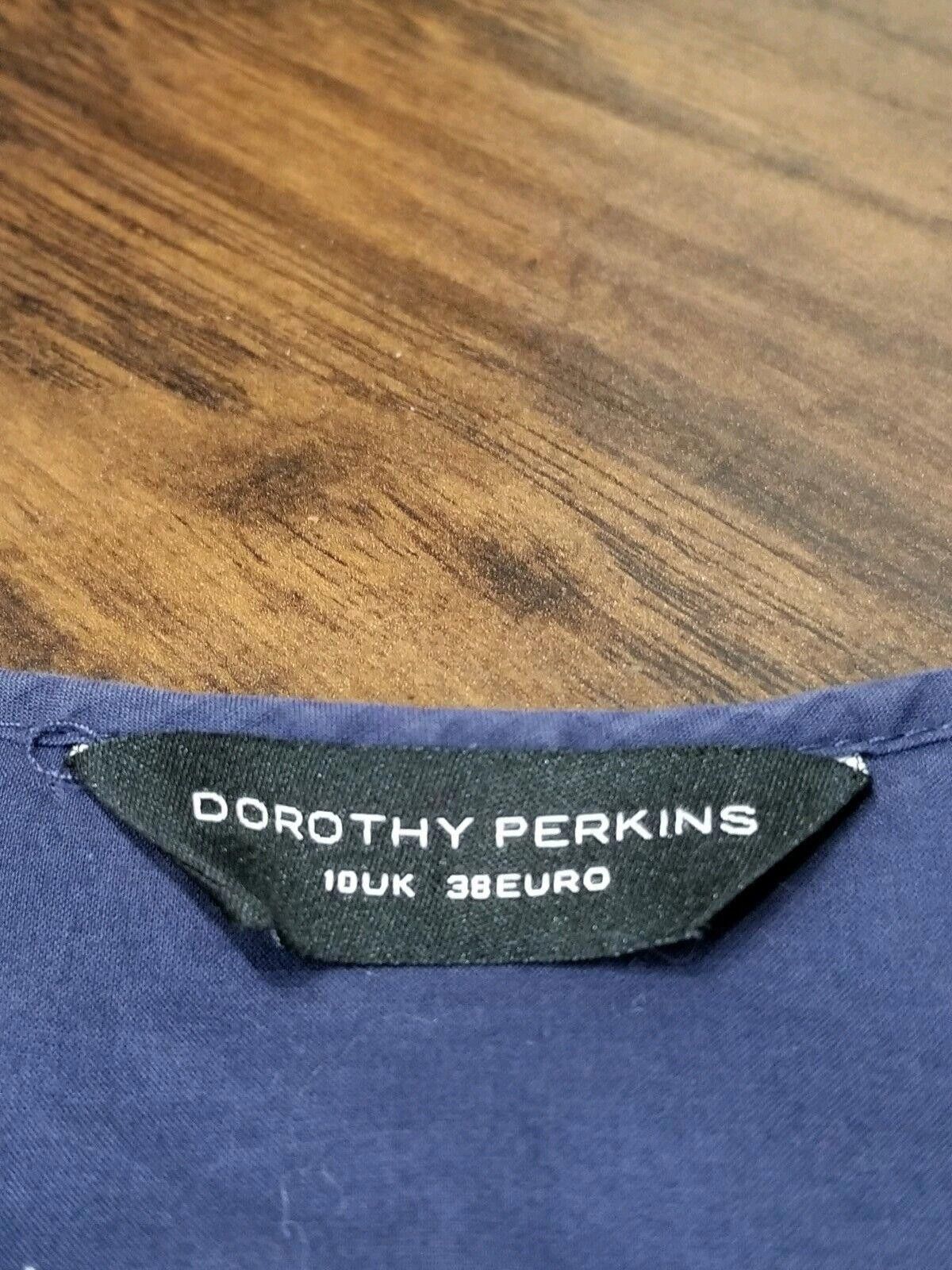 Designer Dorothy Perkins Top Size 10 LARGE blue Purple Boho Hippie Size L / US 10 / IT 46 - 3 Thumbnail