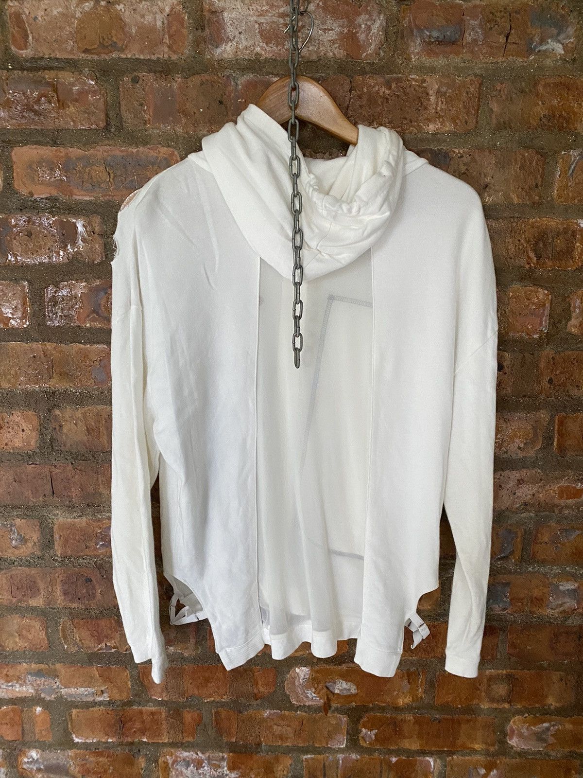 Japanese Brand Glad News japan “O” distressed mesh back hoodie Size US M / EU 48-50 / 2 - 12 Thumbnail