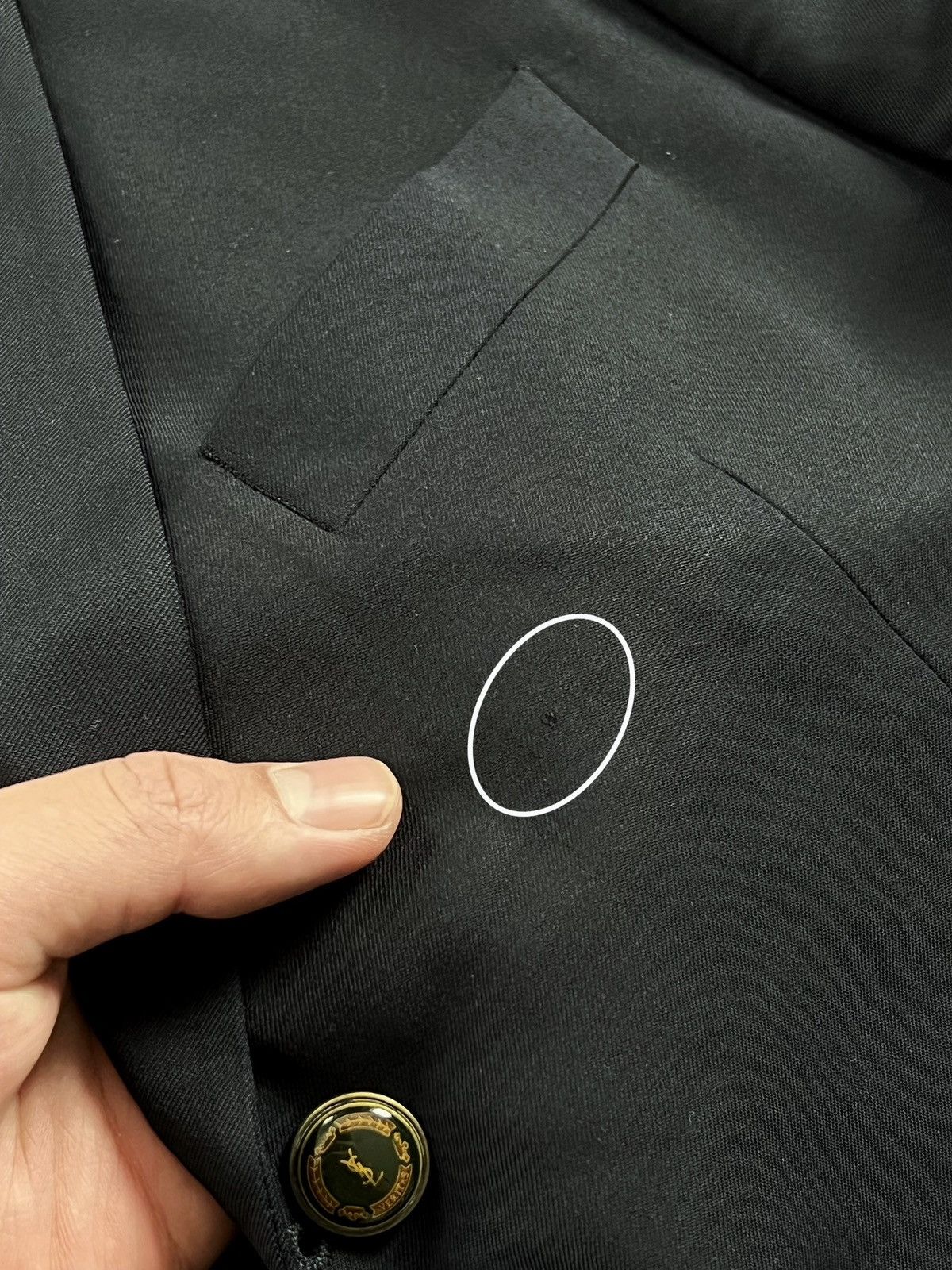 Yves Saint Laurent Yves Saint Laurent Wool Blazer Size 54R Buttons Logo Jacket Size 54R - 12 Thumbnail