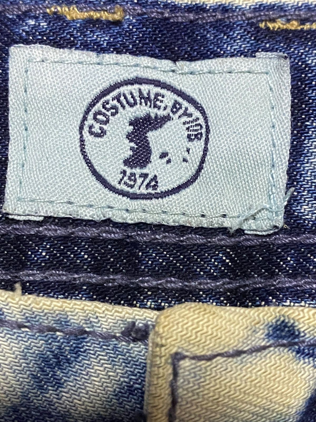 Other Vintage Japanese Brand Acid Wash Embroidered Distressed Jean Size US 33 - 12 Thumbnail