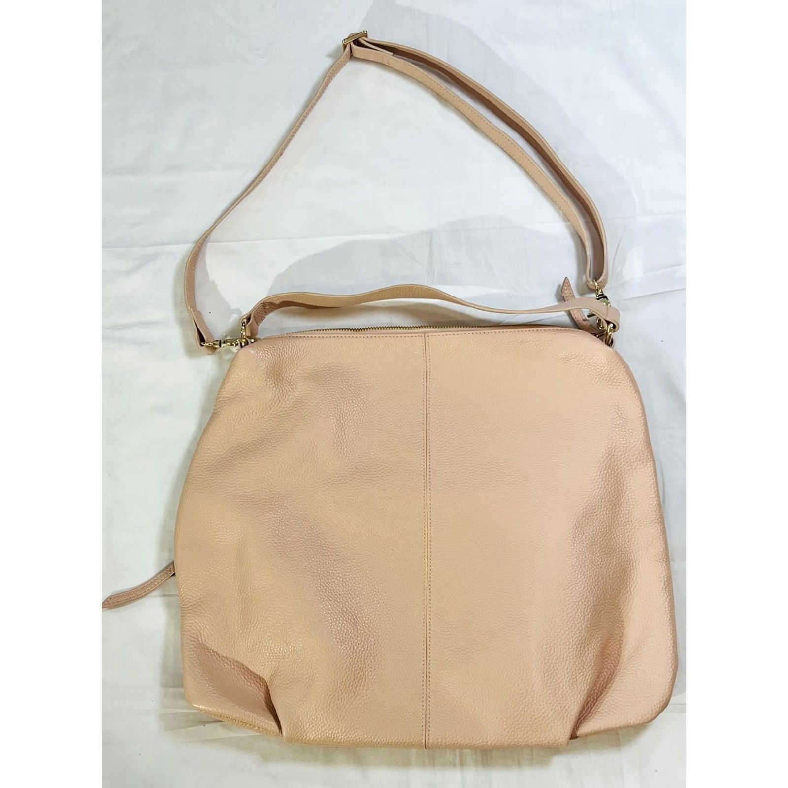 Vintage LAGGO Shoulder Bag Womens Large Beige Leather Tote Purse Studded Pocket Size ONE SIZE - 2 Thumbnail