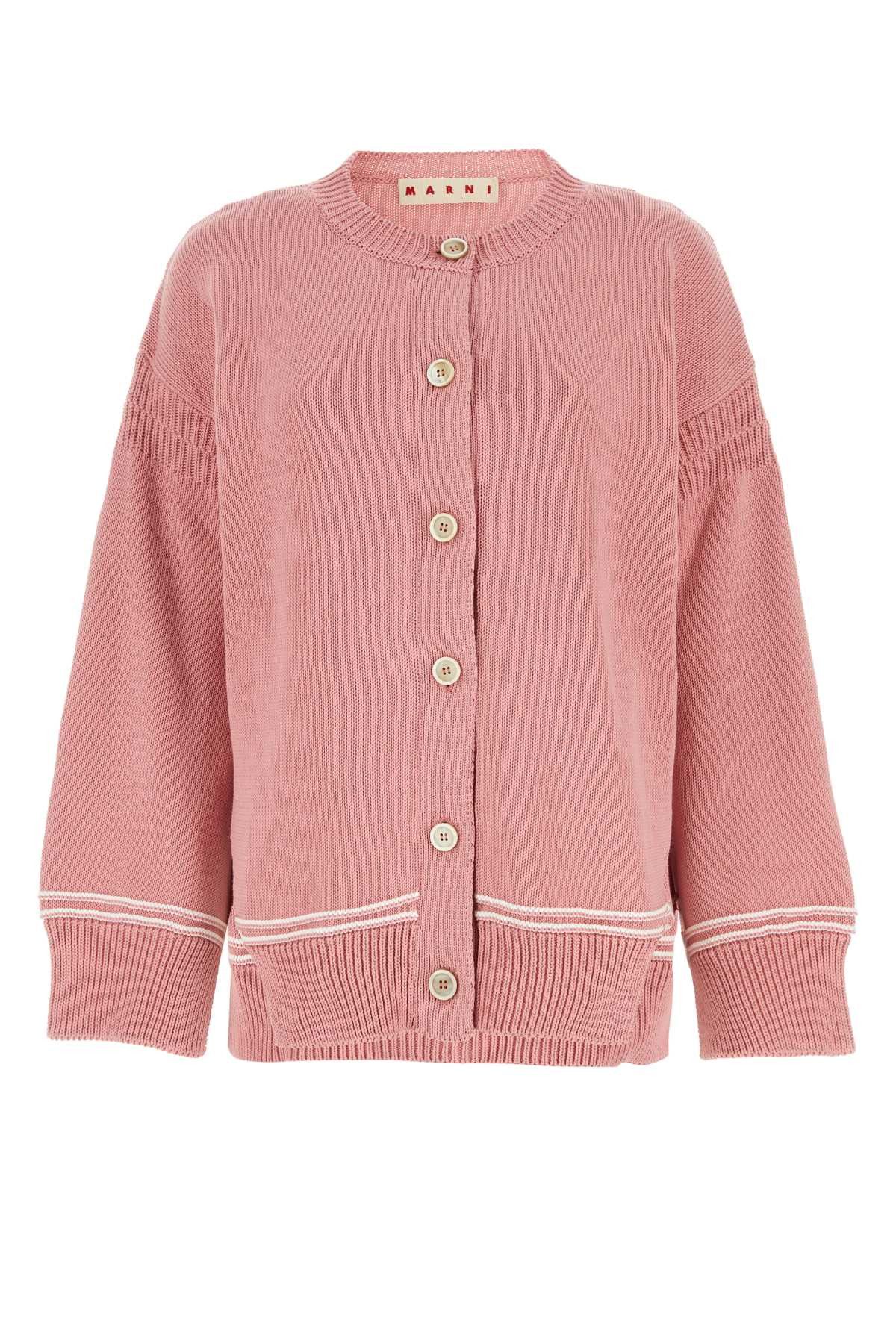 image of Marni Pink Cotton Cardigan, Women's (Size XS)