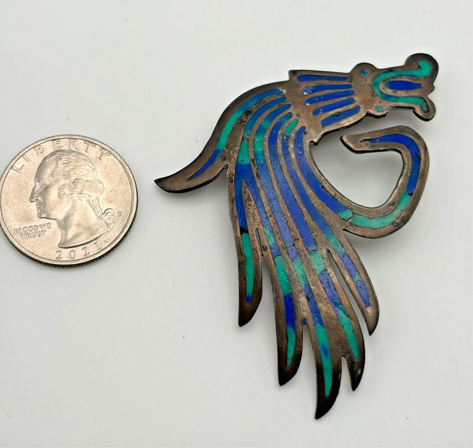 Other Sterling Silver Enamel Bird Brooch Taxco 925 Mexico Size ONE SIZE - 1 Thumbnail