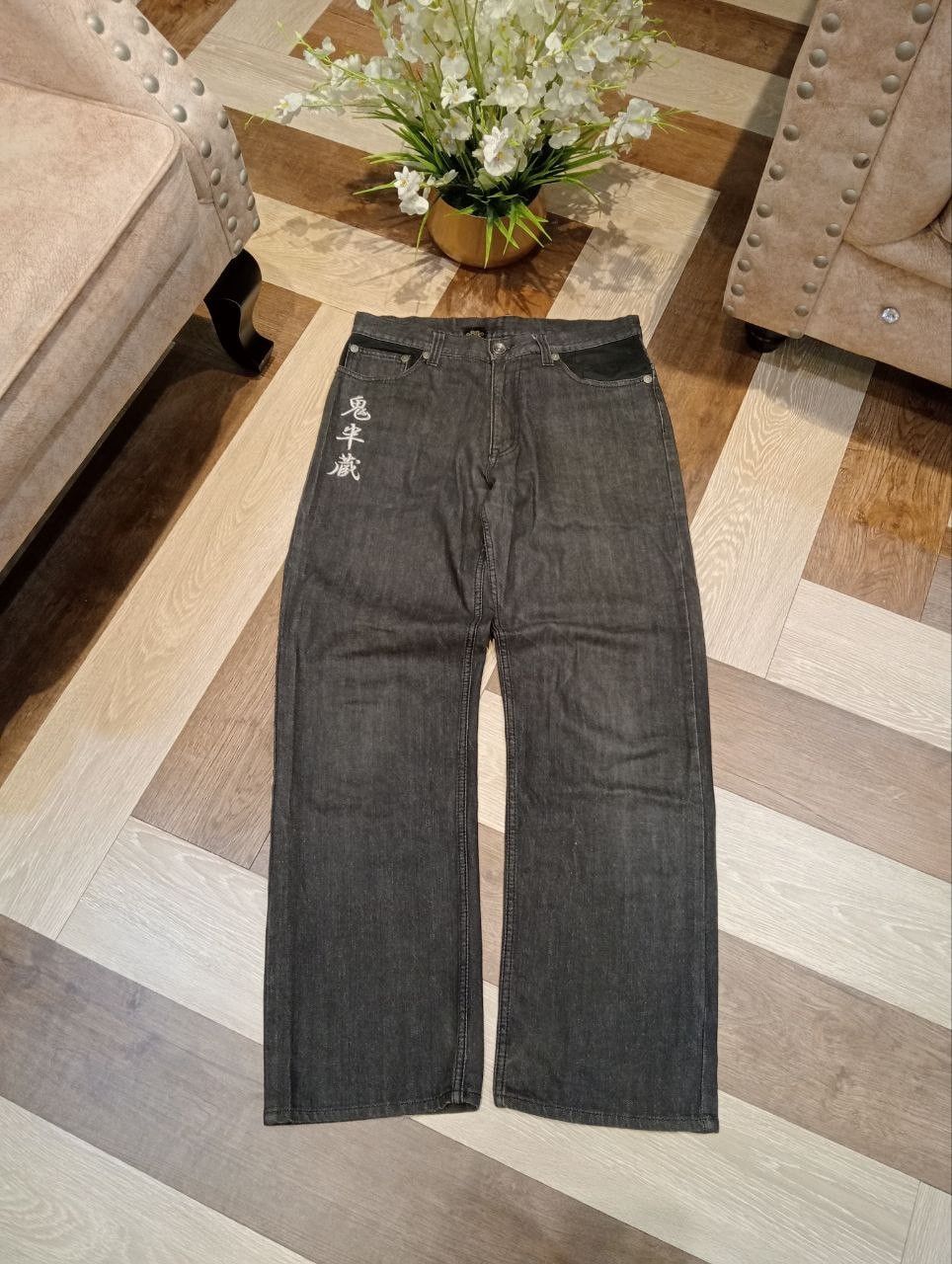 Japanese Brand JAPANESE SUKAJAN BLACK DENIM PANTS Size US 32 / EU 48 - 1 Thumbnail