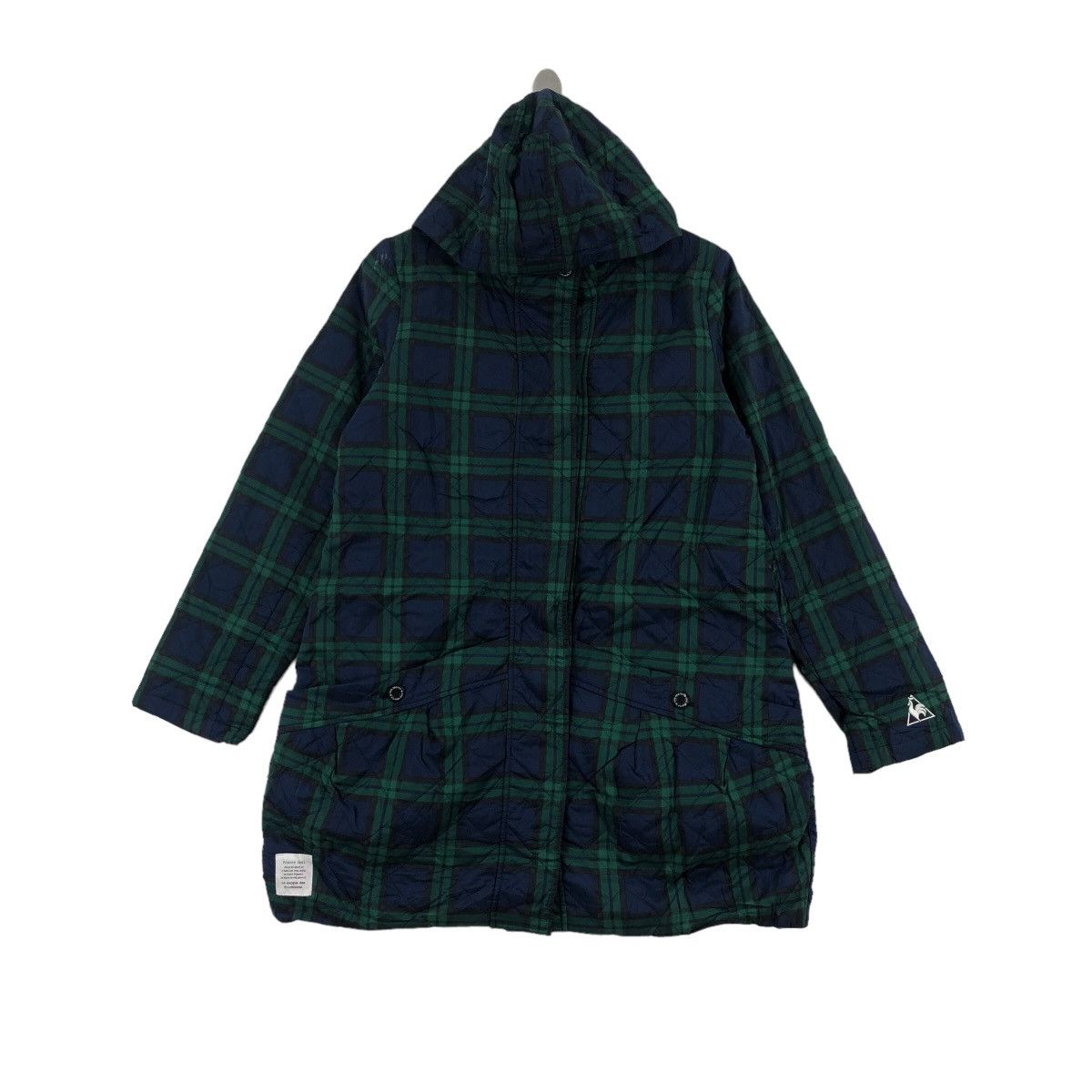 image of Le Coq Sportif Jacket Parka Checkered, Men's (Size Large)