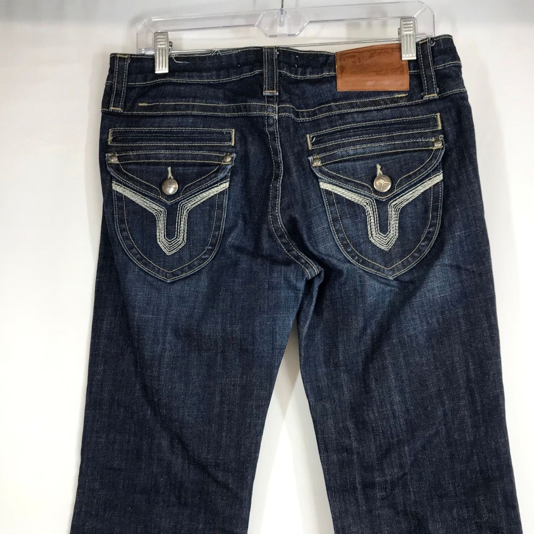 Vintage VIGOSS STUDIO Seattle Flare Dark Wash Denim Jeans Women's 11/12 Jeans Size 32" / US 10 / IT 46 - 5 Thumbnail