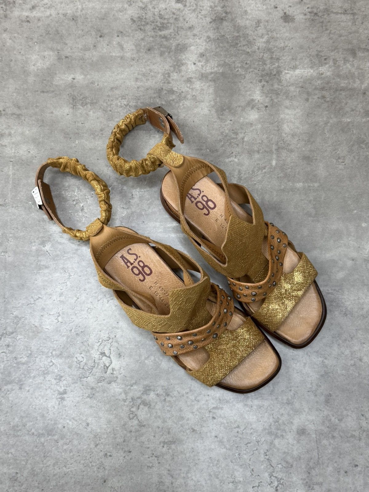 A.S.98 A.S.98 Airstep Buckle Strap Sandals Brown Gold Size 37 Size US 7 / IT 37 - 6 Thumbnail