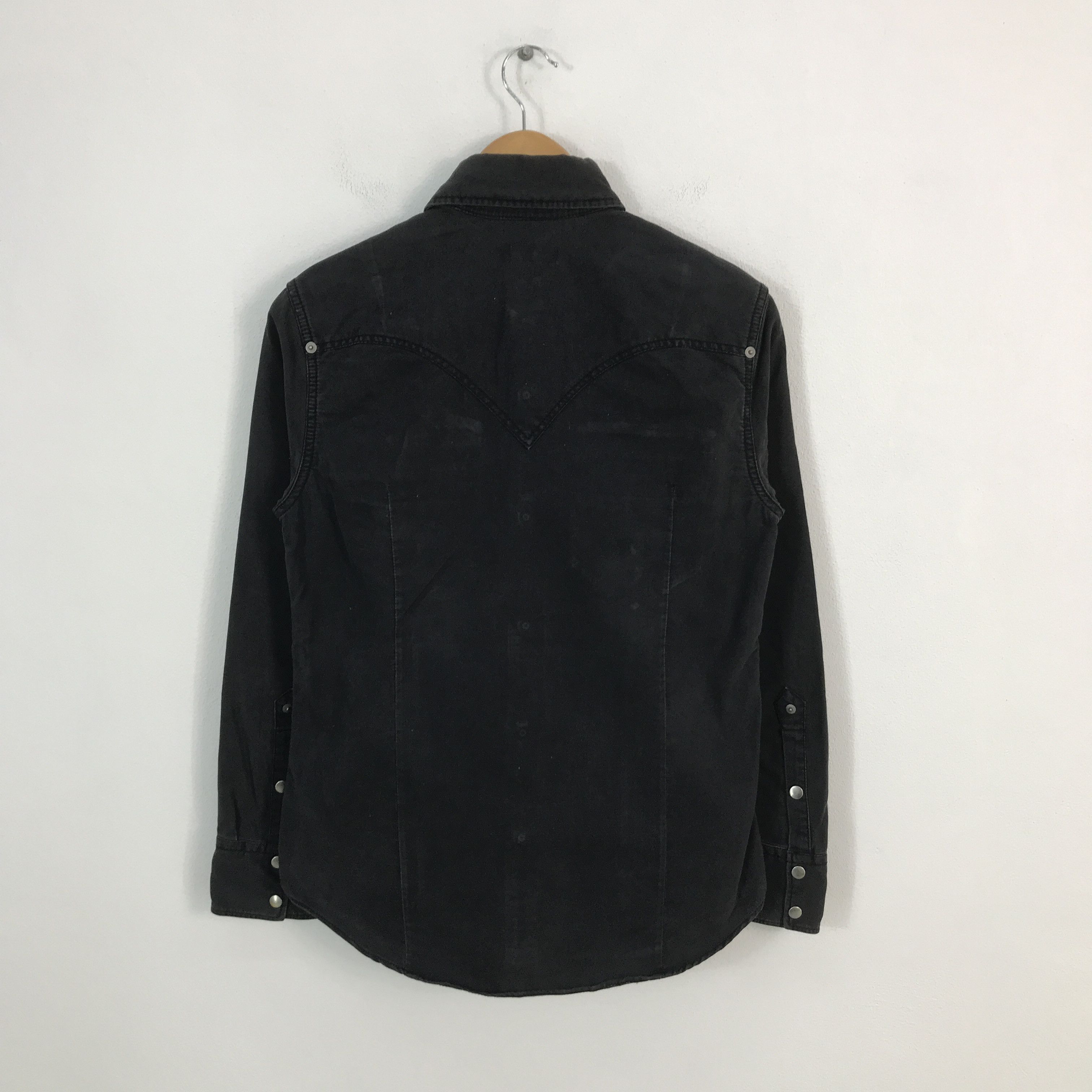 Japanese Brand × Morgan Homme morgan Homme black Faded Punk Snap button shirts Size US M / EU 48-50 / 2 - 2 Thumbnail
