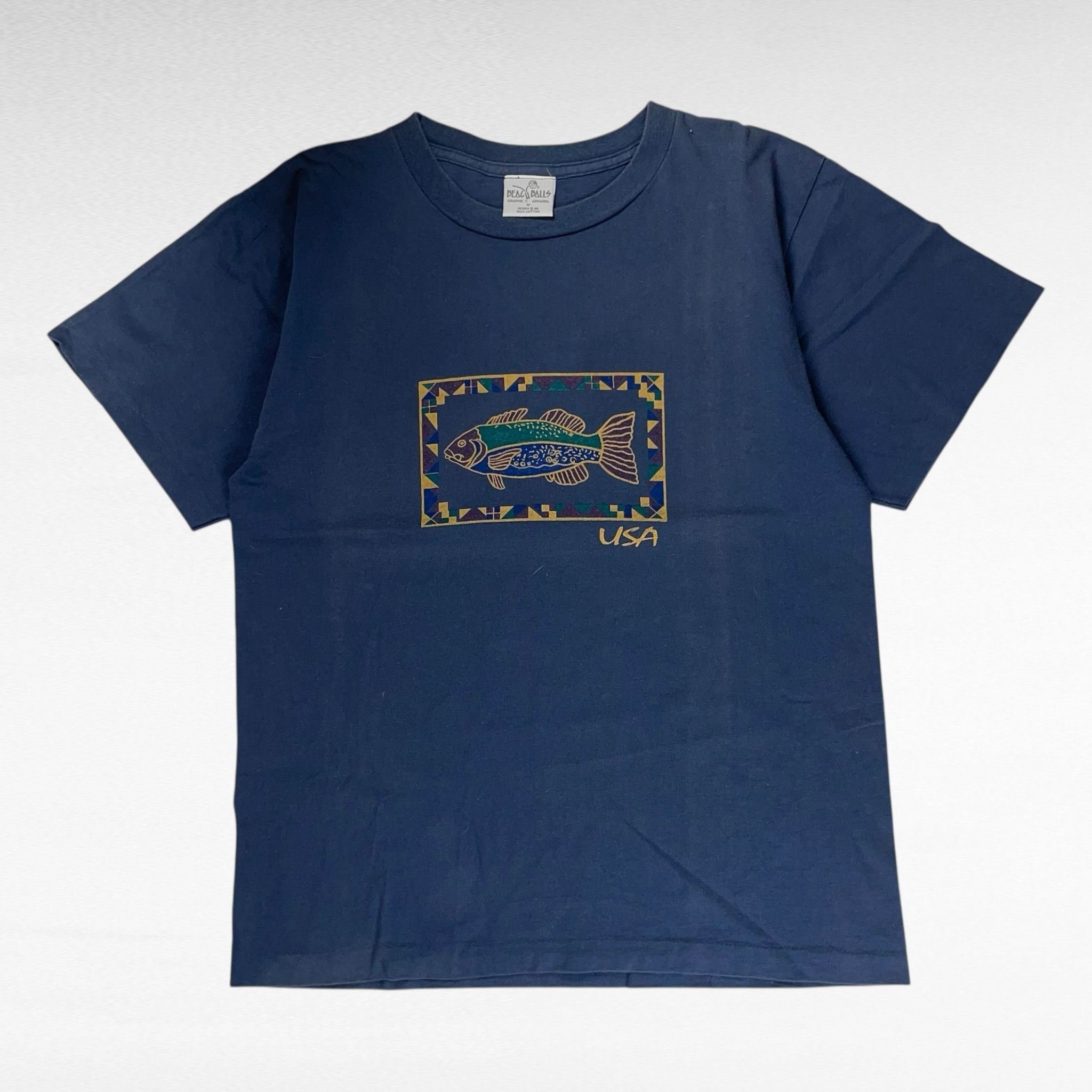 Band Tees × Vintage Oasis Vintage 90s Navy V Neck Tour T Shirt 