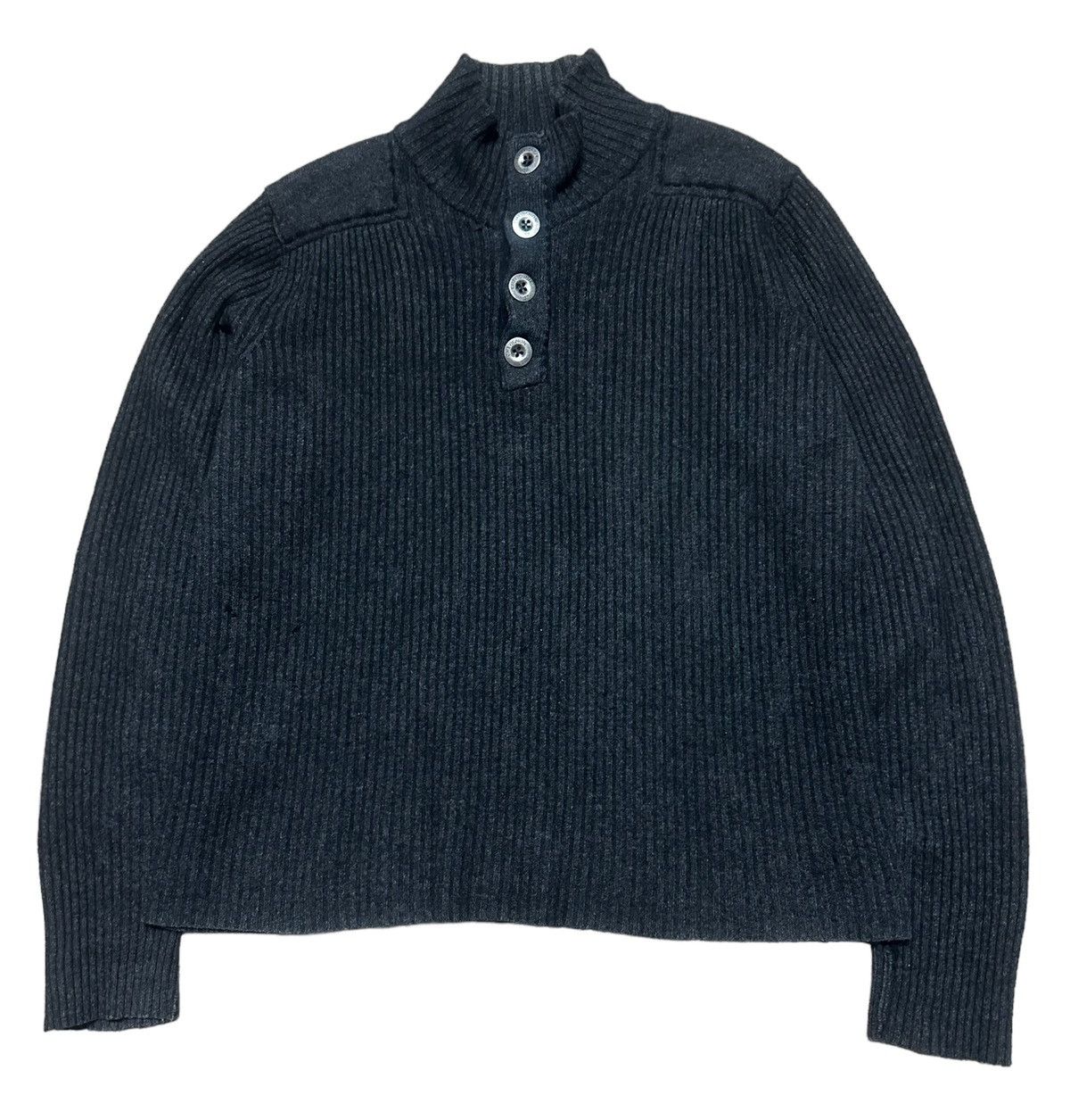 image of Vintage Chevignon 57 Crewneck Jumper Sweaters in Dark Grey, Men's (Size Medium)