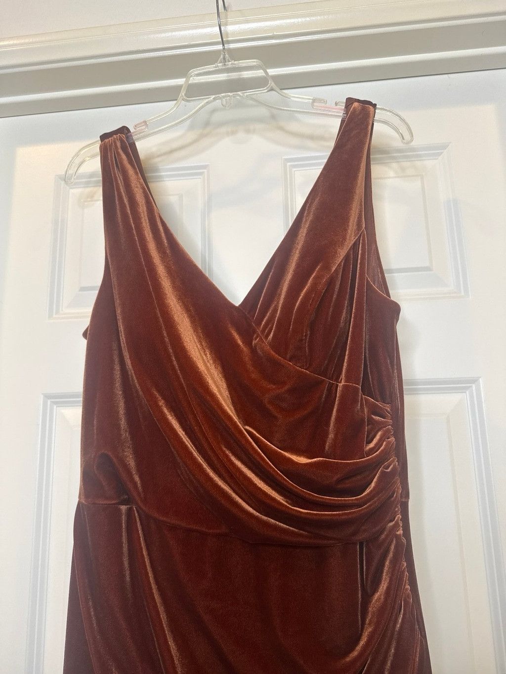 Other NWOT Revelry Velvet feel brown maxi cocktail dress gown 14 Size XL / US 12-14 / IT 48-50 - 5 Thumbnail