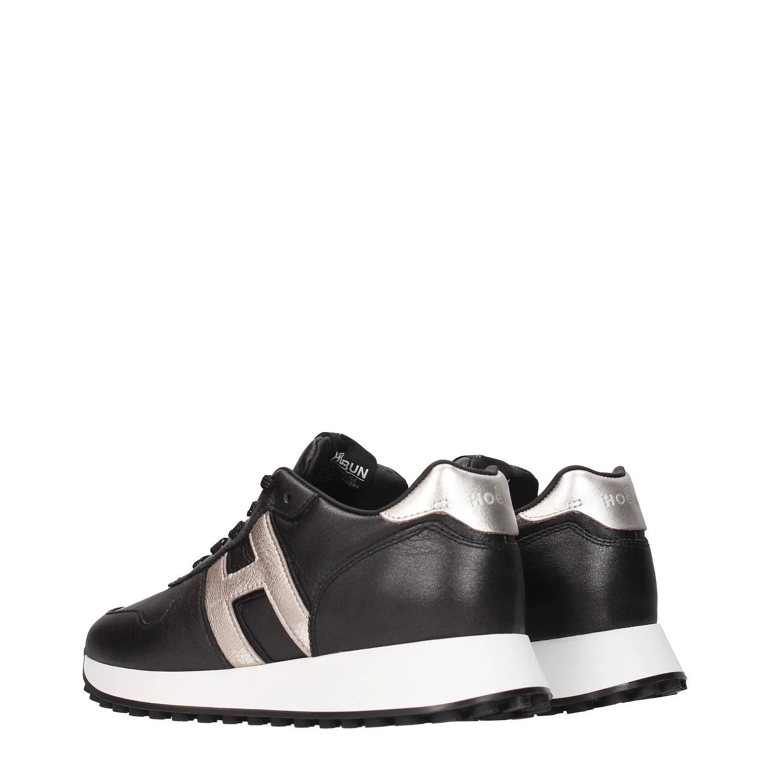 Hogan ob1o1e1124 Leather Sneakers in Black Size US 7 / IT 37 - 4 Thumbnail
