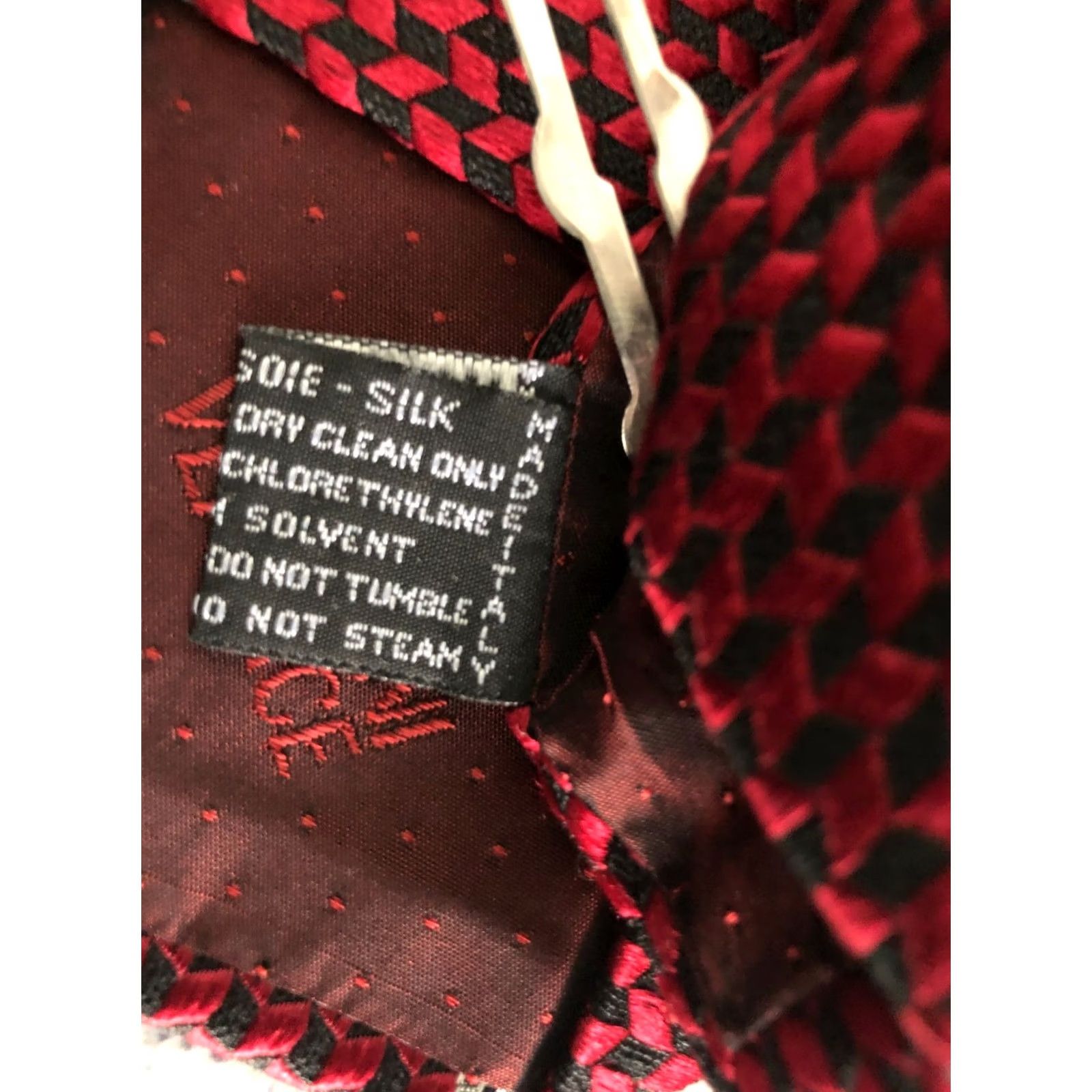 Versace Versace Red Silk Patterned Tie Men's Size ONE SIZE - 7 Thumbnail