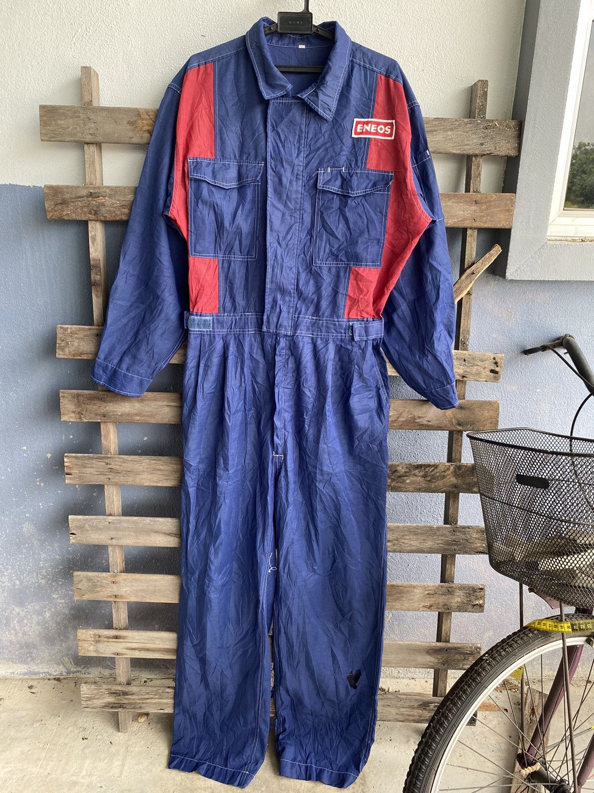 image of Racing x Vintage Eneos Coveralls Workwear in Navy, Men's (Size 34)