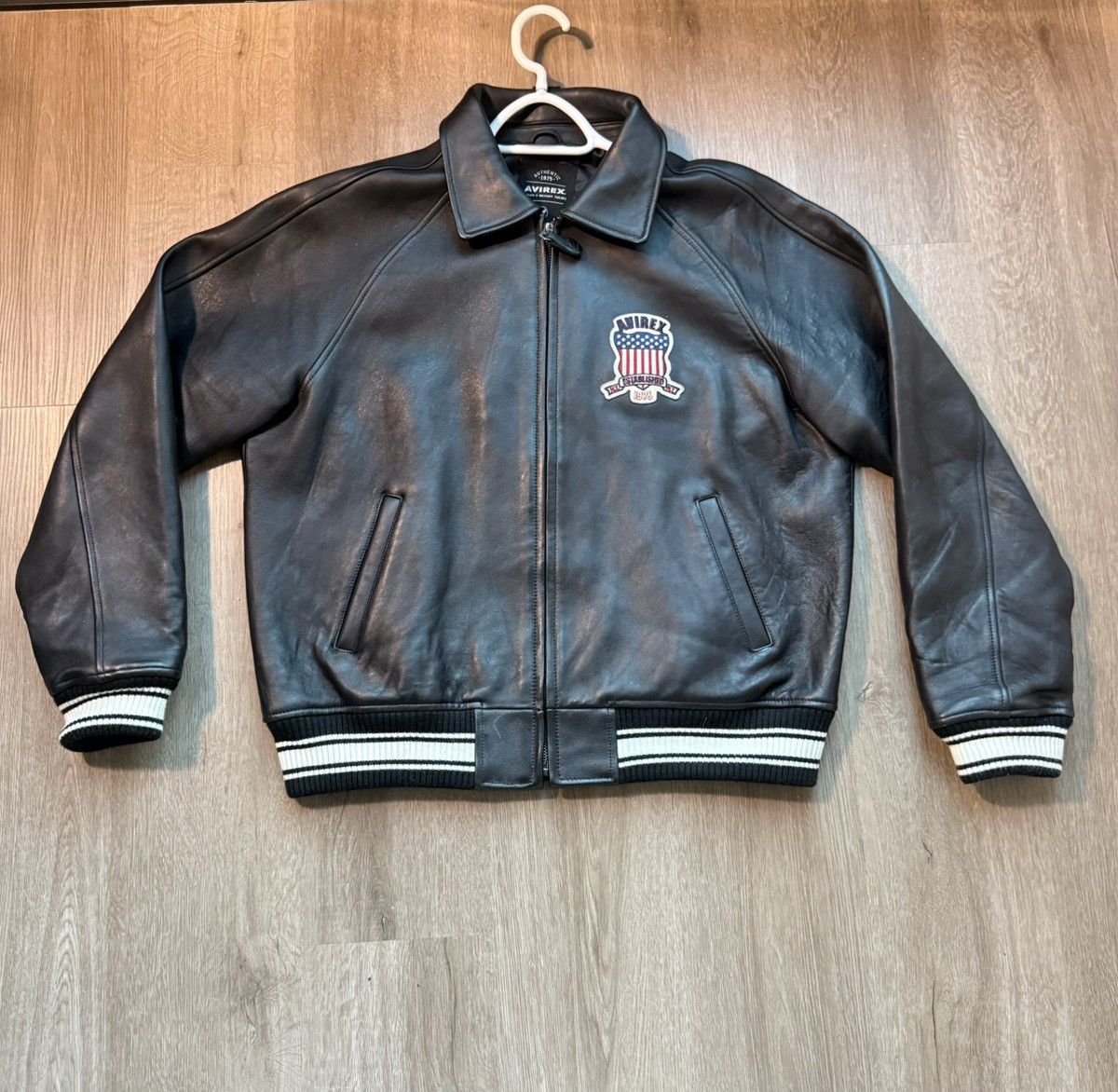 Avirex Nitro run leather jacket L | Grailed