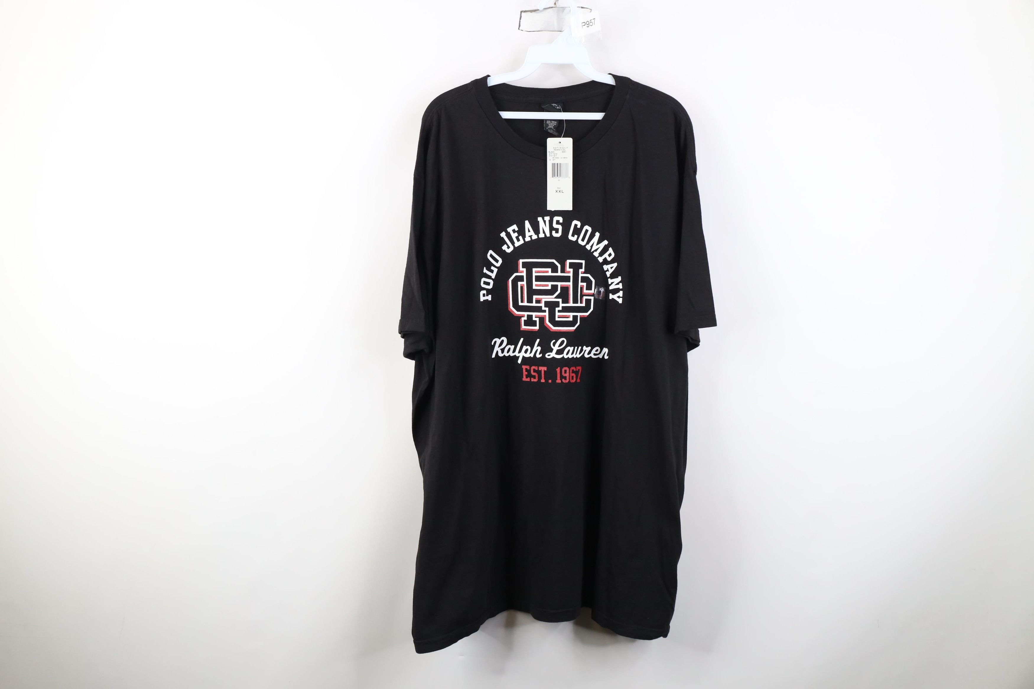 Polo Ralph Lauren Deadstock Vintage 90s Ralph Lauren Monogram T-Shirt Cotton Size US XXL / EU 58 / 5 - 1 Thumbnail