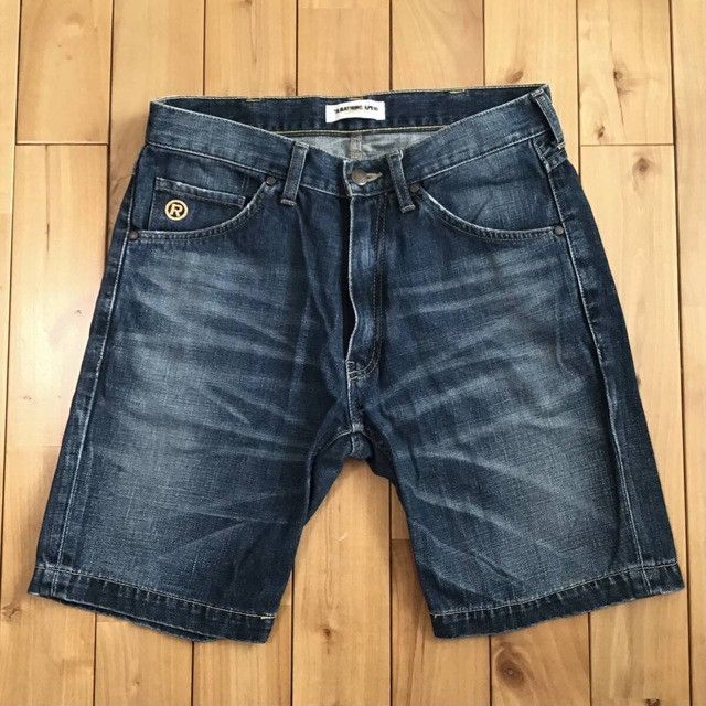 Bape × Nigo Fire BAPE STA Denim Shorts a bathing ape flame NIGO ★size S Size US 30 / EU 46 - 2 Thumbnail